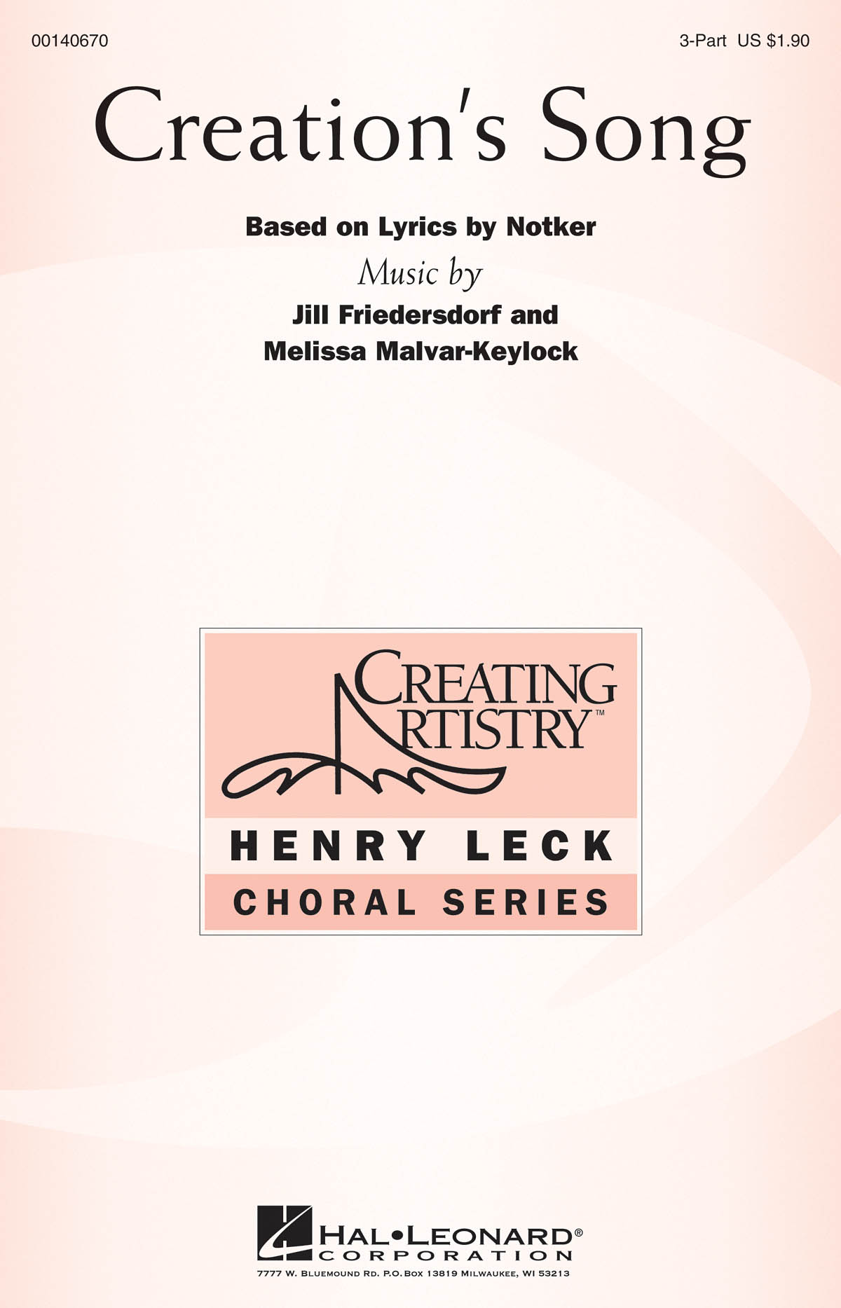 Jill Friedersdorf: Creation's Song: Upper Voices a Cappella: Vocal Score