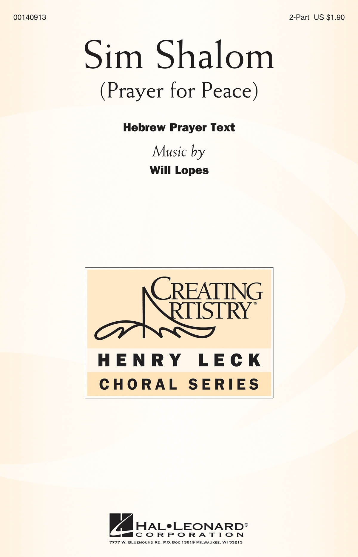 Will Lopes: Sim Shalom (Prayer for Peace): Children's Choir: Vocal Score
