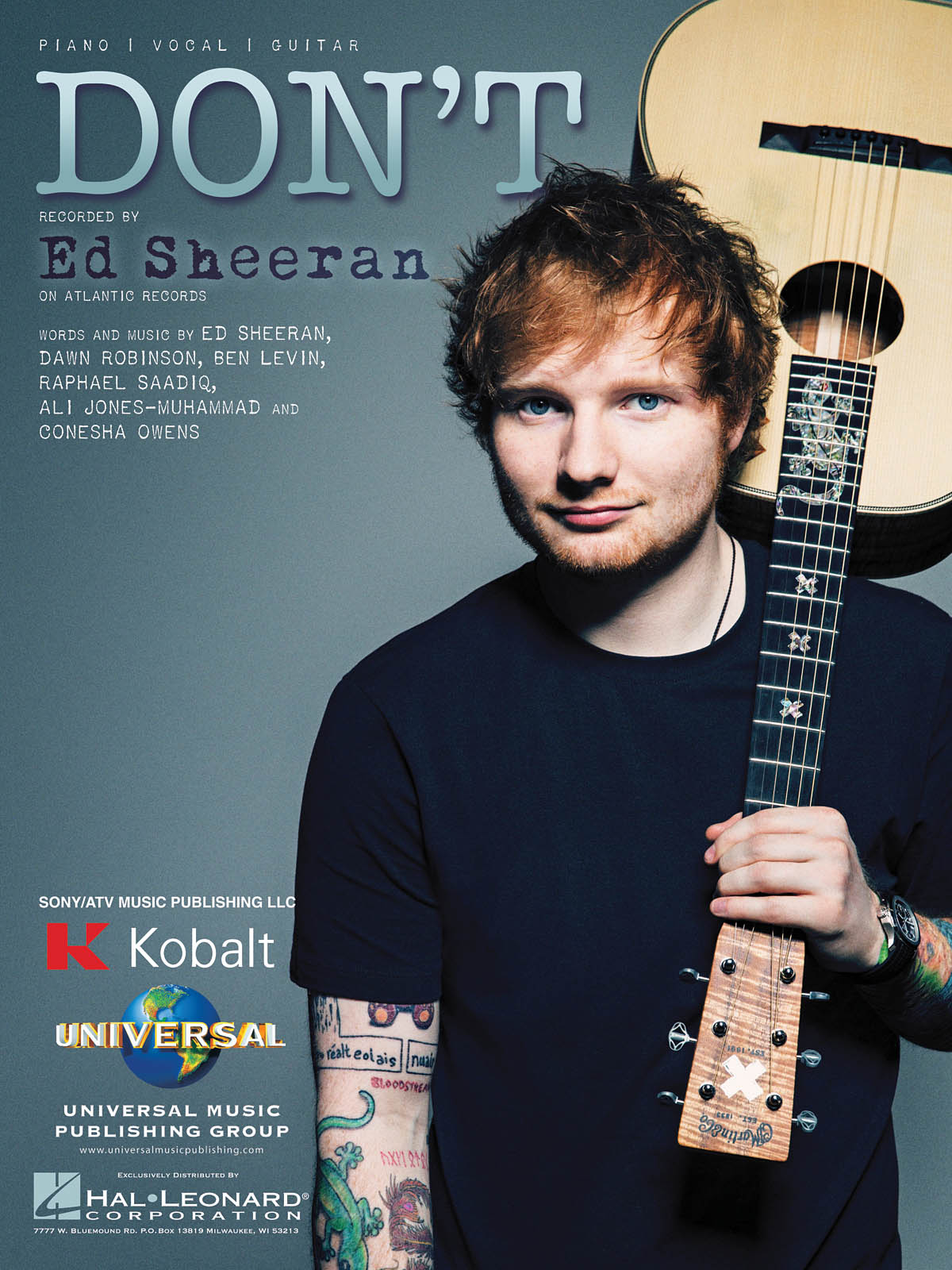 Ed Sheeran: Don't: Piano  Vocal and Guitar: Single Sheet