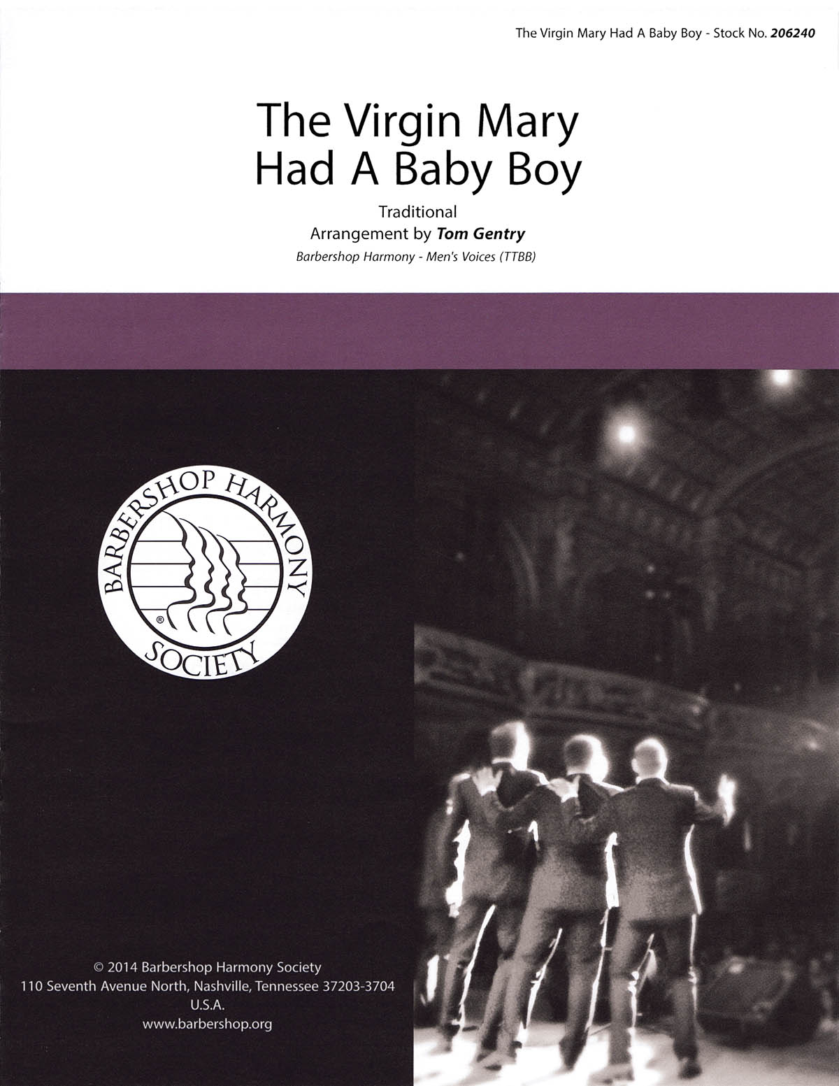 The Virgin Mary had a Baby Boy: Lower Voices a Cappella: Vocal Score