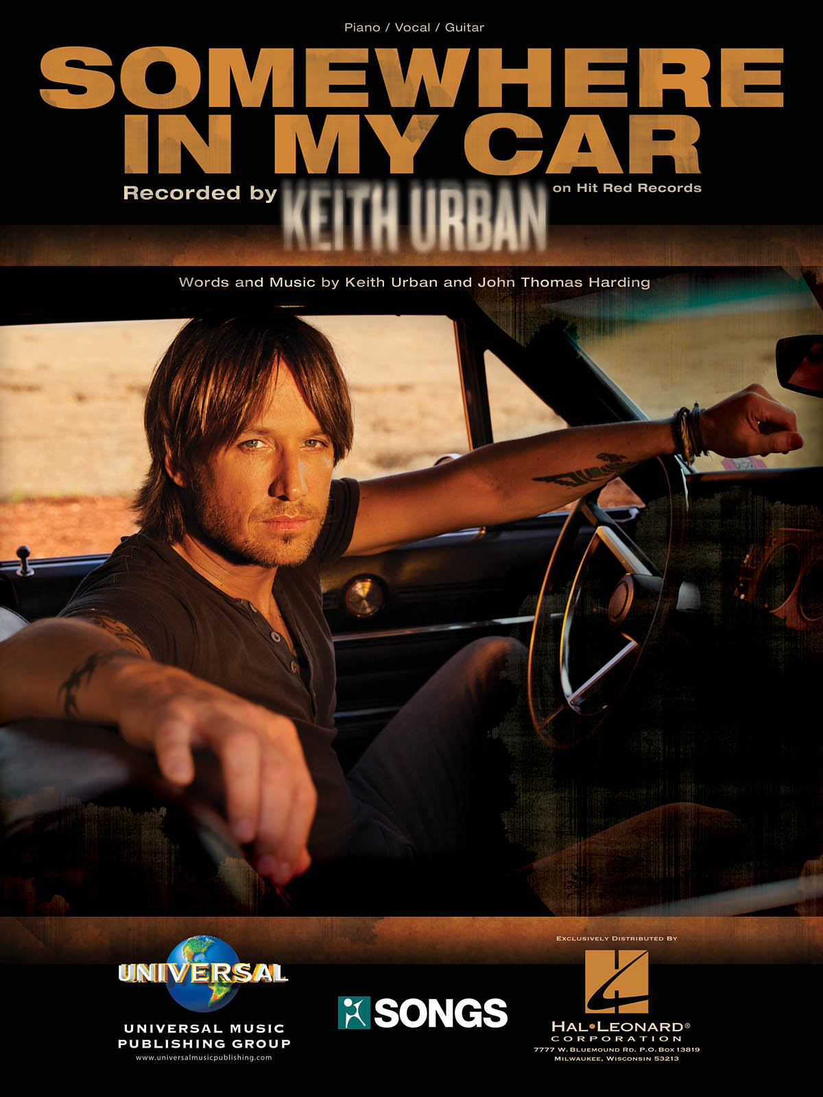 Keith Urban: Somewhere in My Car: Vocal and Piano: Single Sheet