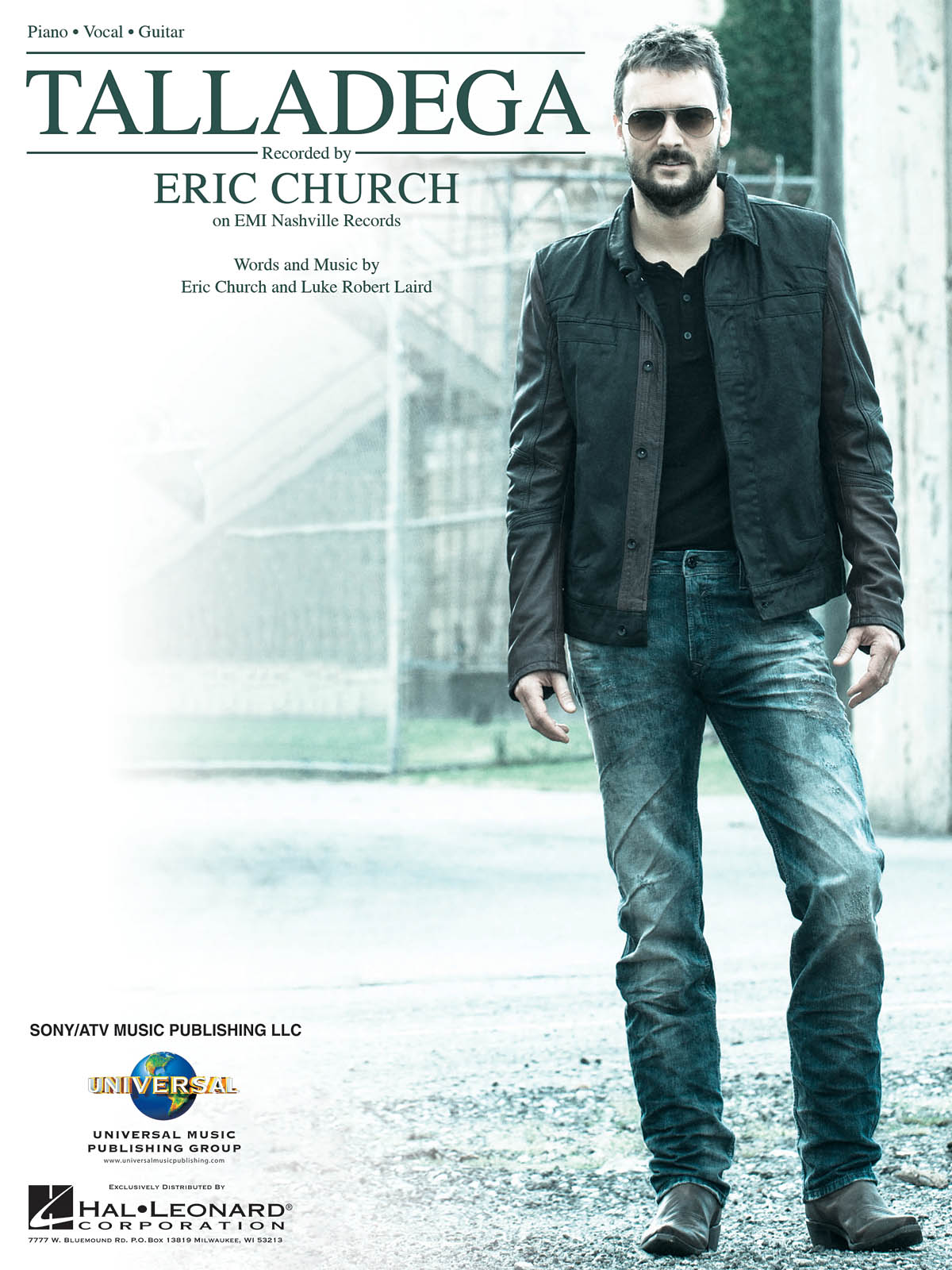 Eric Church: Talladega: Piano  Vocal and Guitar: Single Sheet