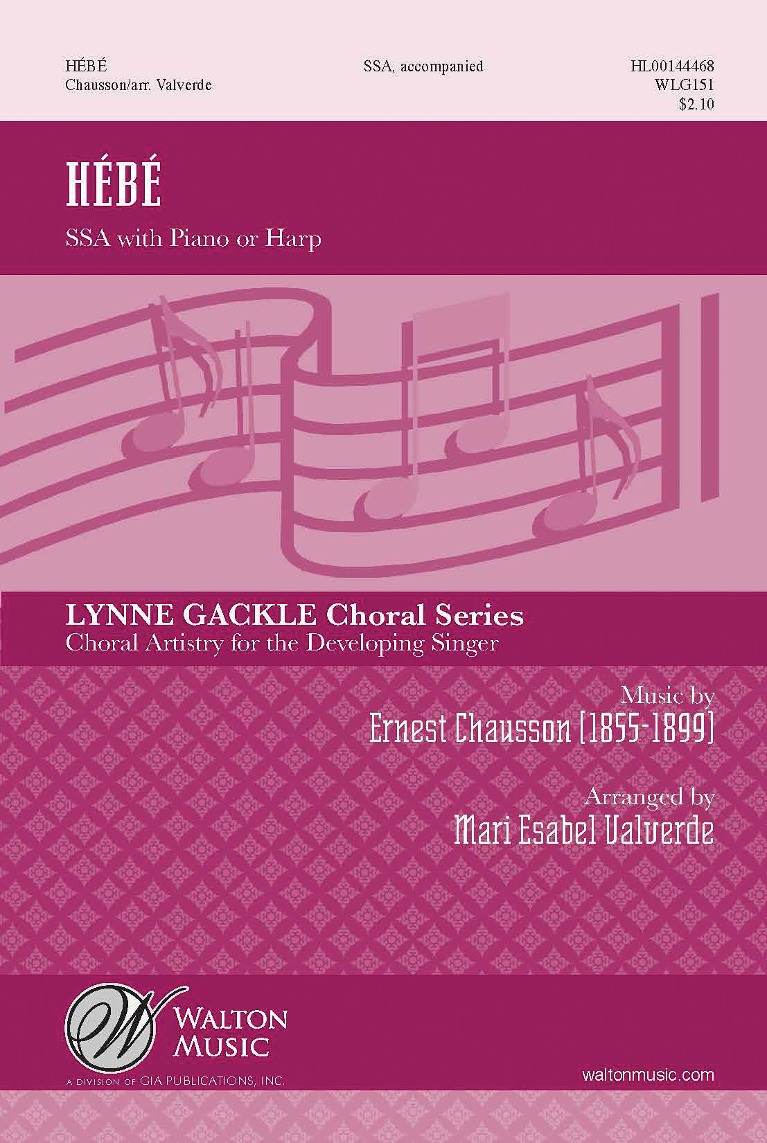Ernest Chausson: Hébé: Upper Voices a Cappella: Vocal Score