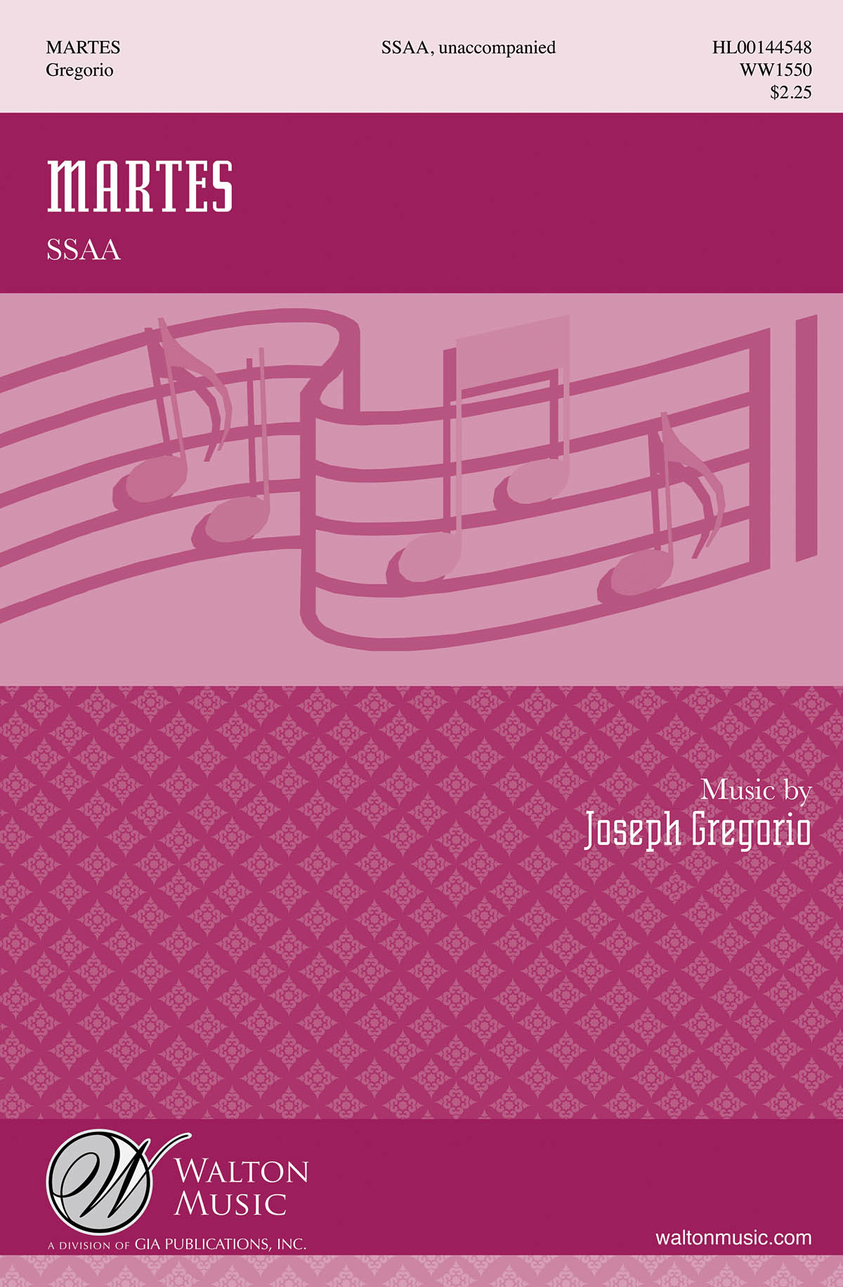 Joseph Gregorio: Martes: Upper Voices a Cappella: Vocal Score