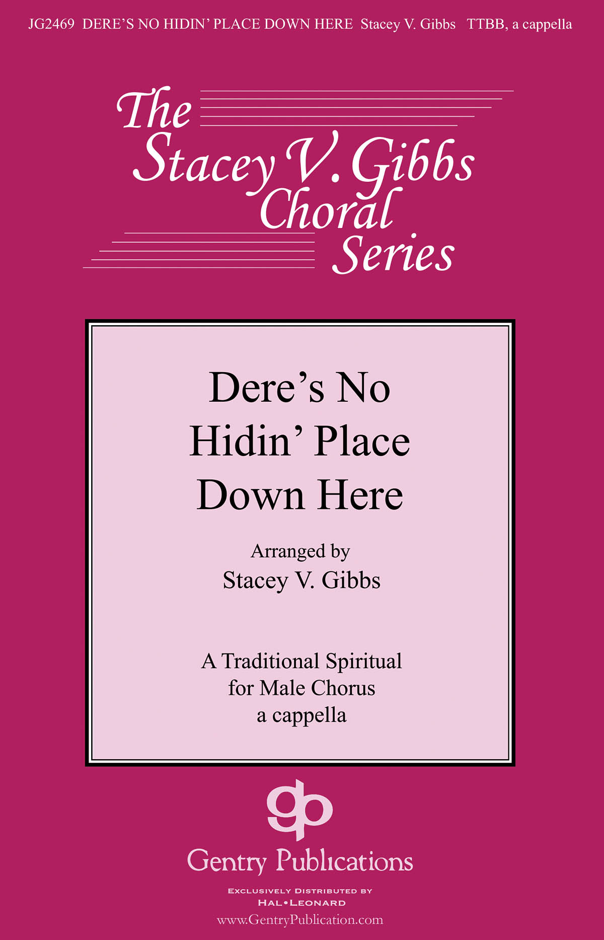 Dere's No Hidin' Place Down Here: Lower Voices a Cappella: Vocal Score