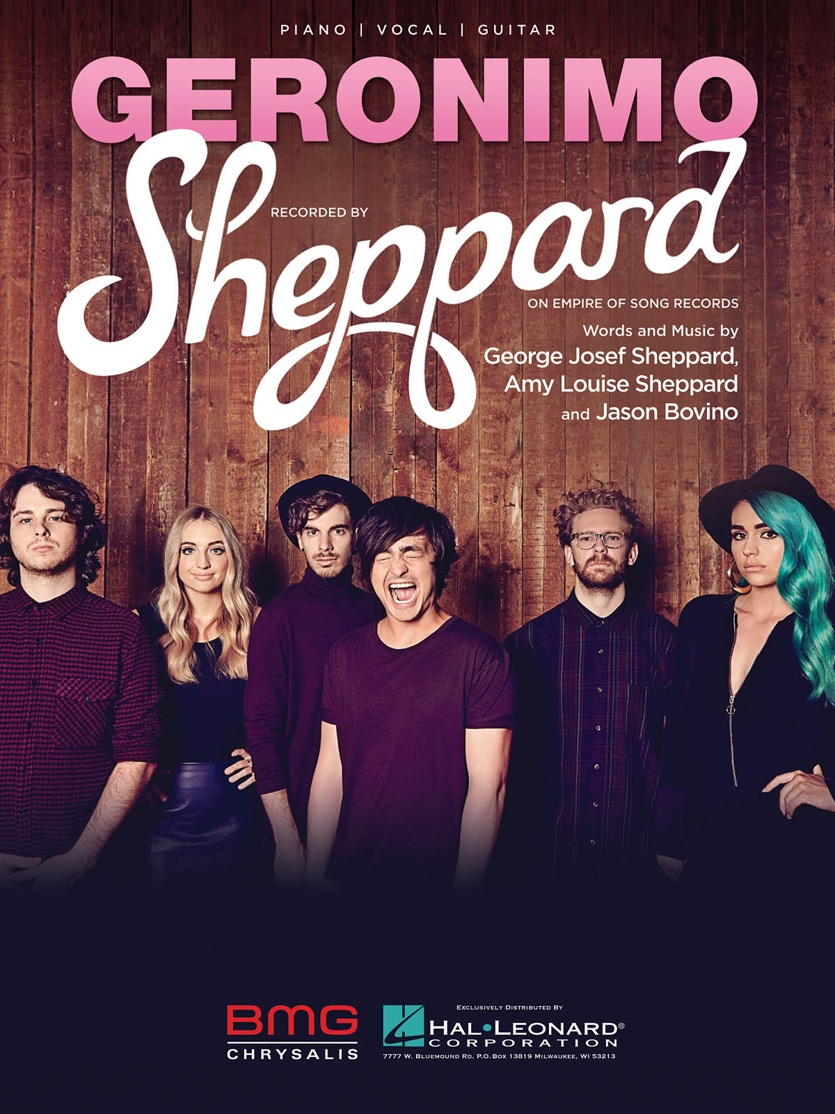 Sheppard: Geronimo: Piano  Vocal and Guitar: Single Sheet