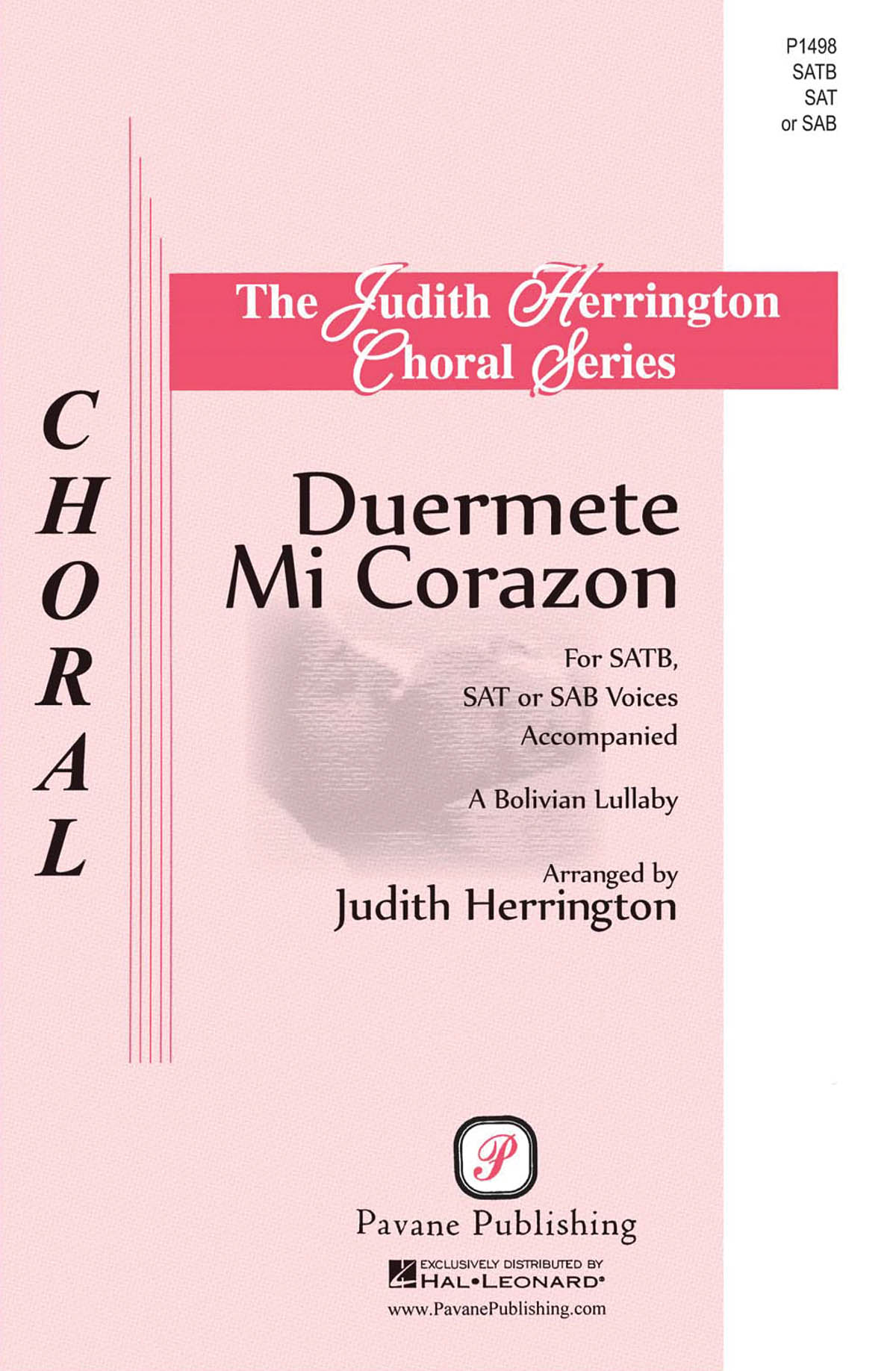 Durmete Mi Corazon: Mixed Choir a Cappella: Vocal Score