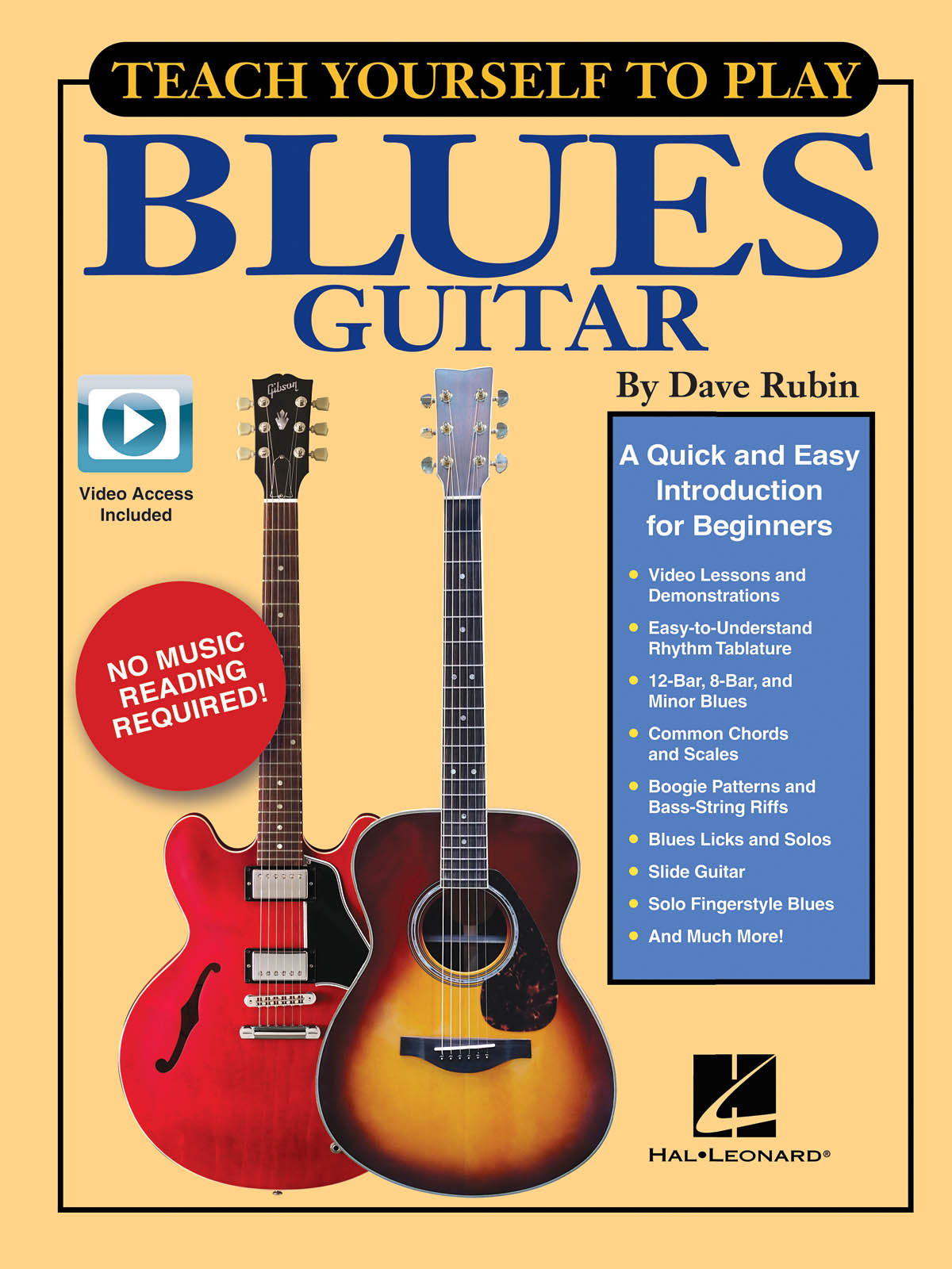 Dave Rubin: Teach Yourself to Play Blues Guitar: Guitar Solo: Instrumental Tutor