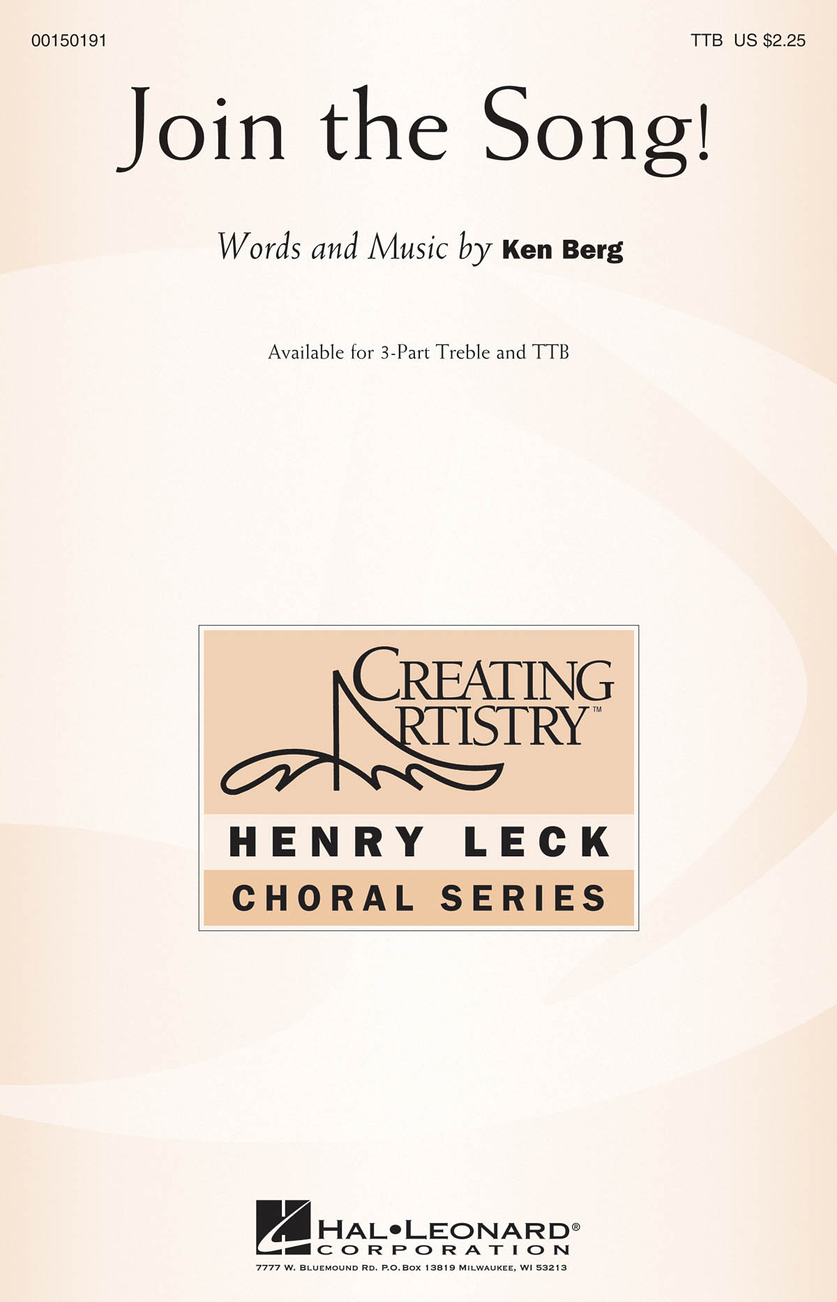 Ken Berg: Join the Song!: Lower Voices a Cappella: Vocal Score