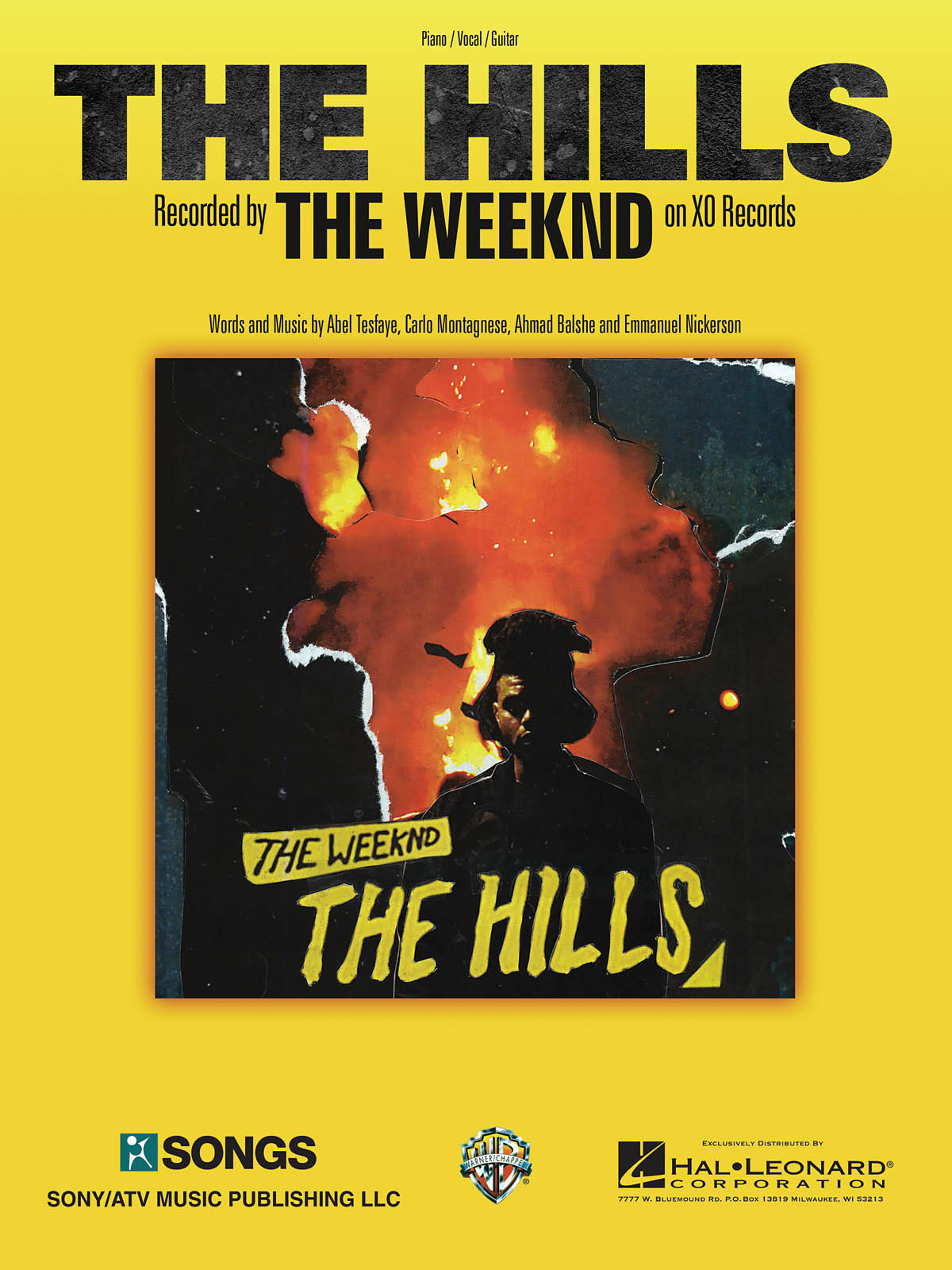 The Weeknd: The Hills: Vocal and Piano: Single Sheet