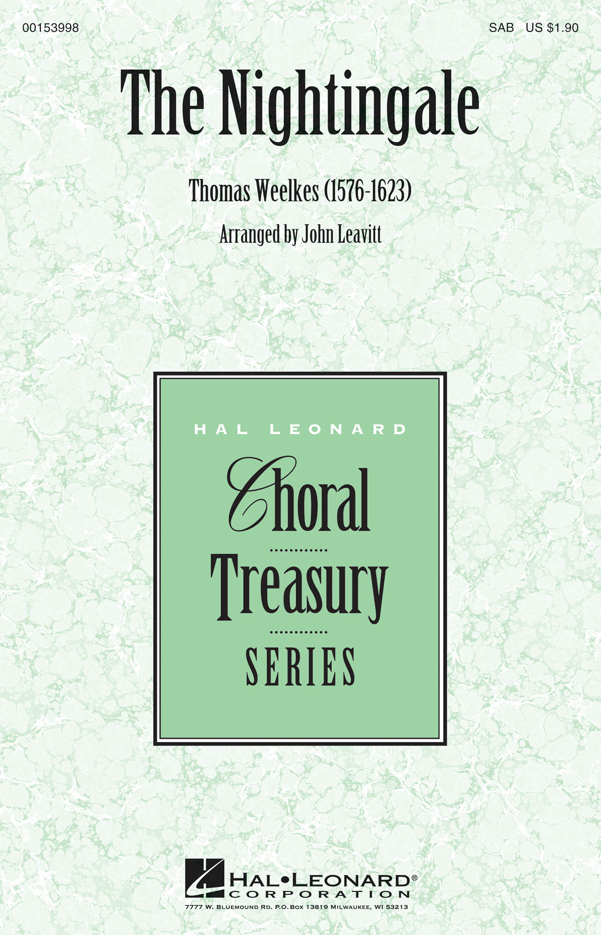 Thomas Weelkes: The Nightingale: Mixed Choir a Cappella: Vocal Score