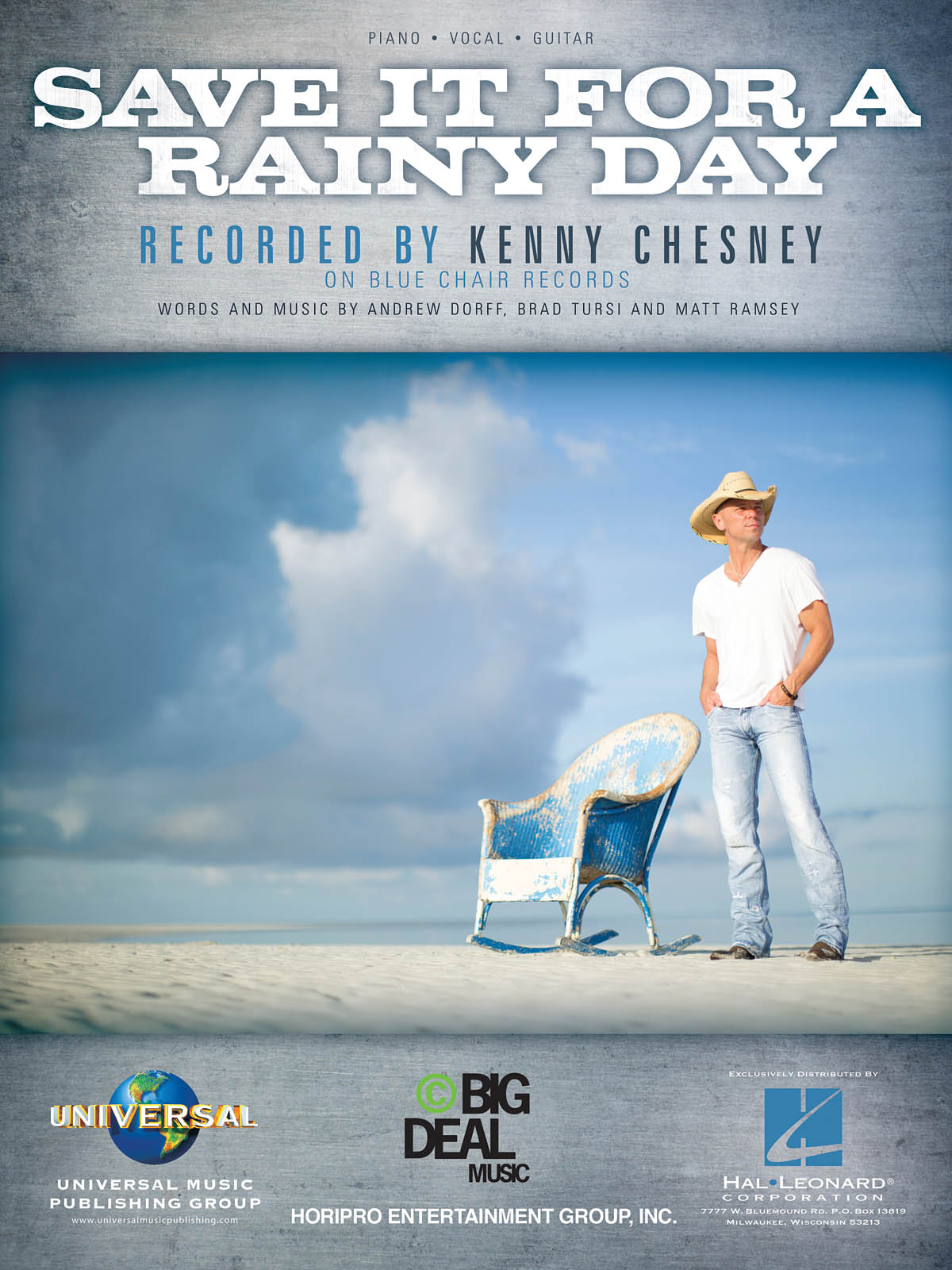 Kenny Chesney: Save It for a Rainy Day: Piano  Vocal and Guitar: Single Sheet