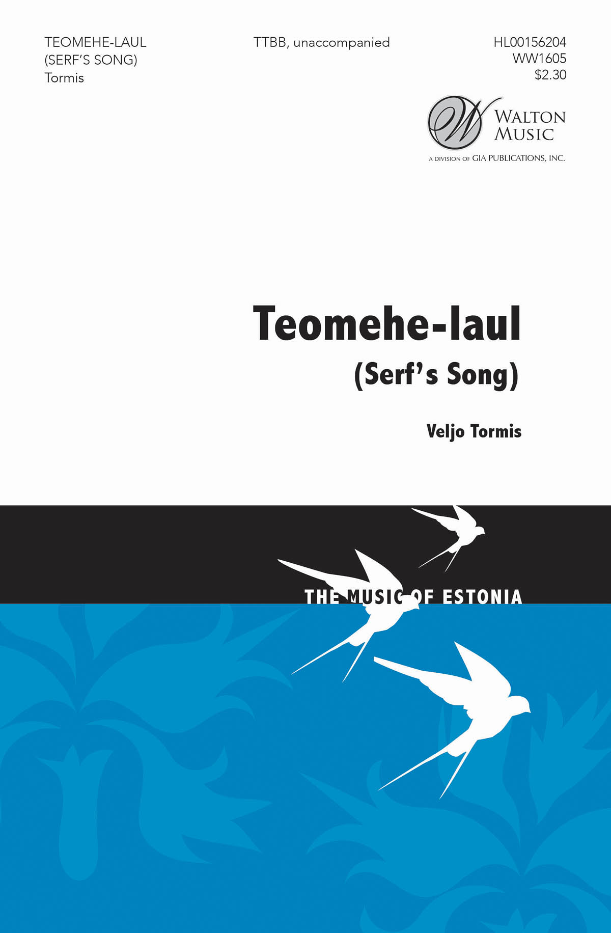 Hyo-Won Woo: Teomehe-laul (Serf's Song): Mixed Choir a Cappella: Vocal Score