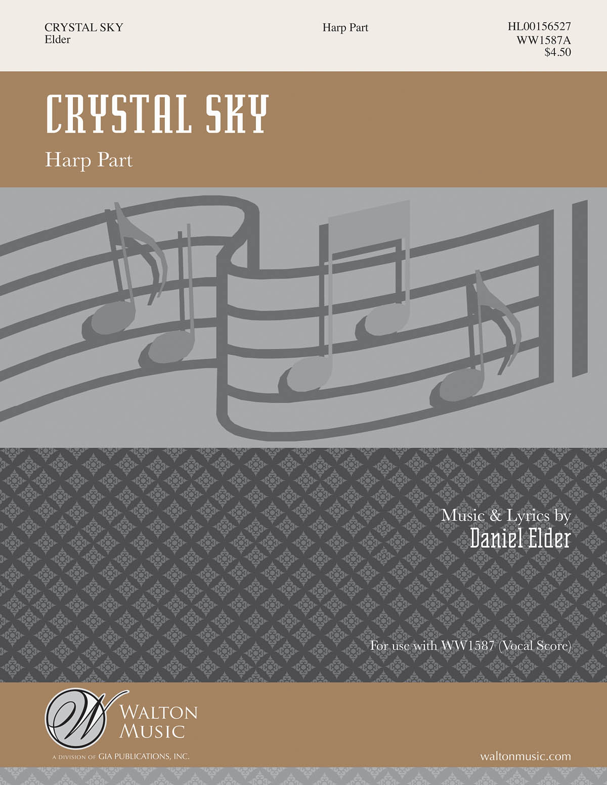 Daniel Elder: Crystal Sky - Harp Part: Upper Voices and Accomp.: Part