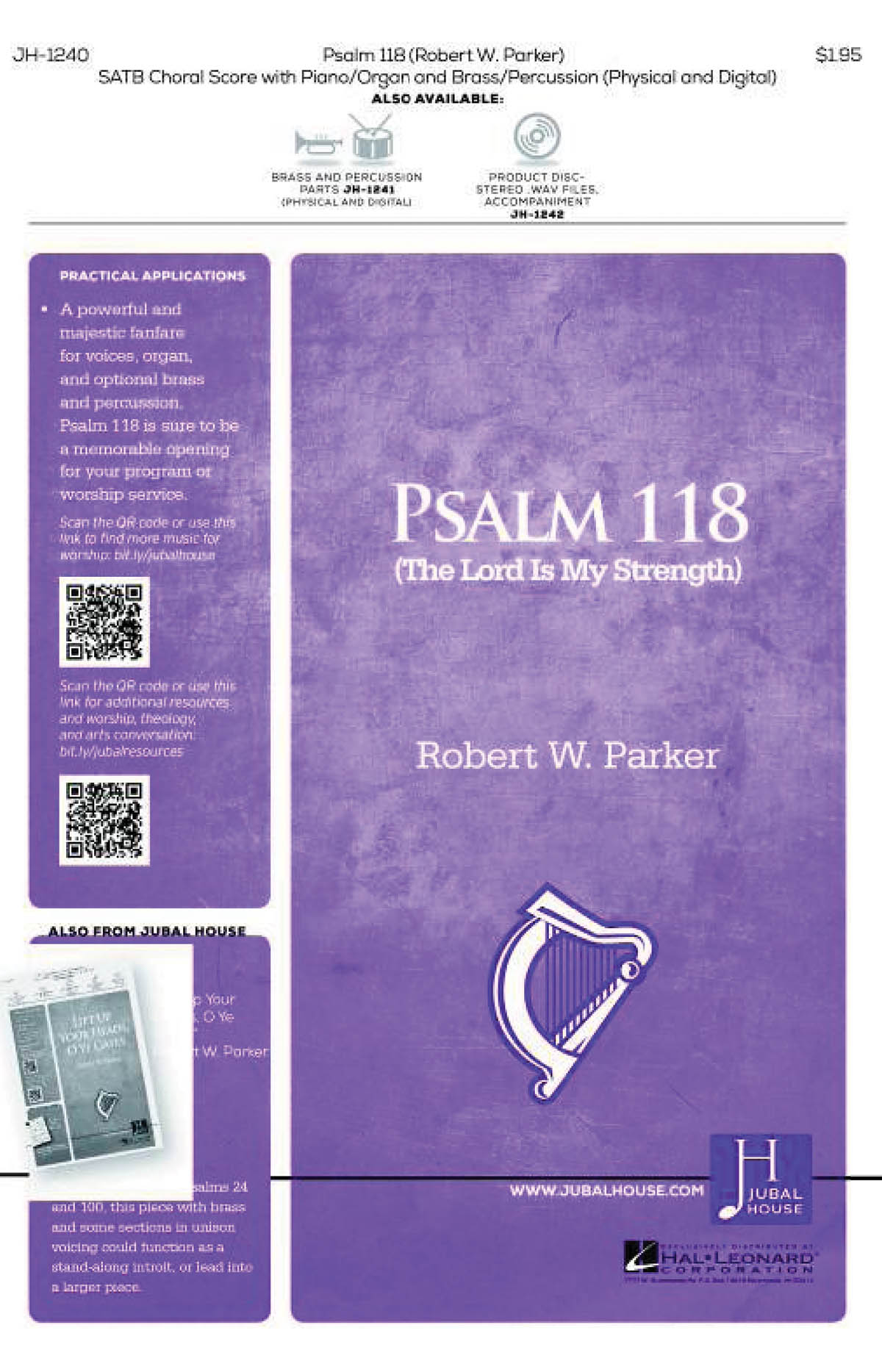 Robert Parker: Psalm 118: Mixed Choir a Cappella: Vocal Score