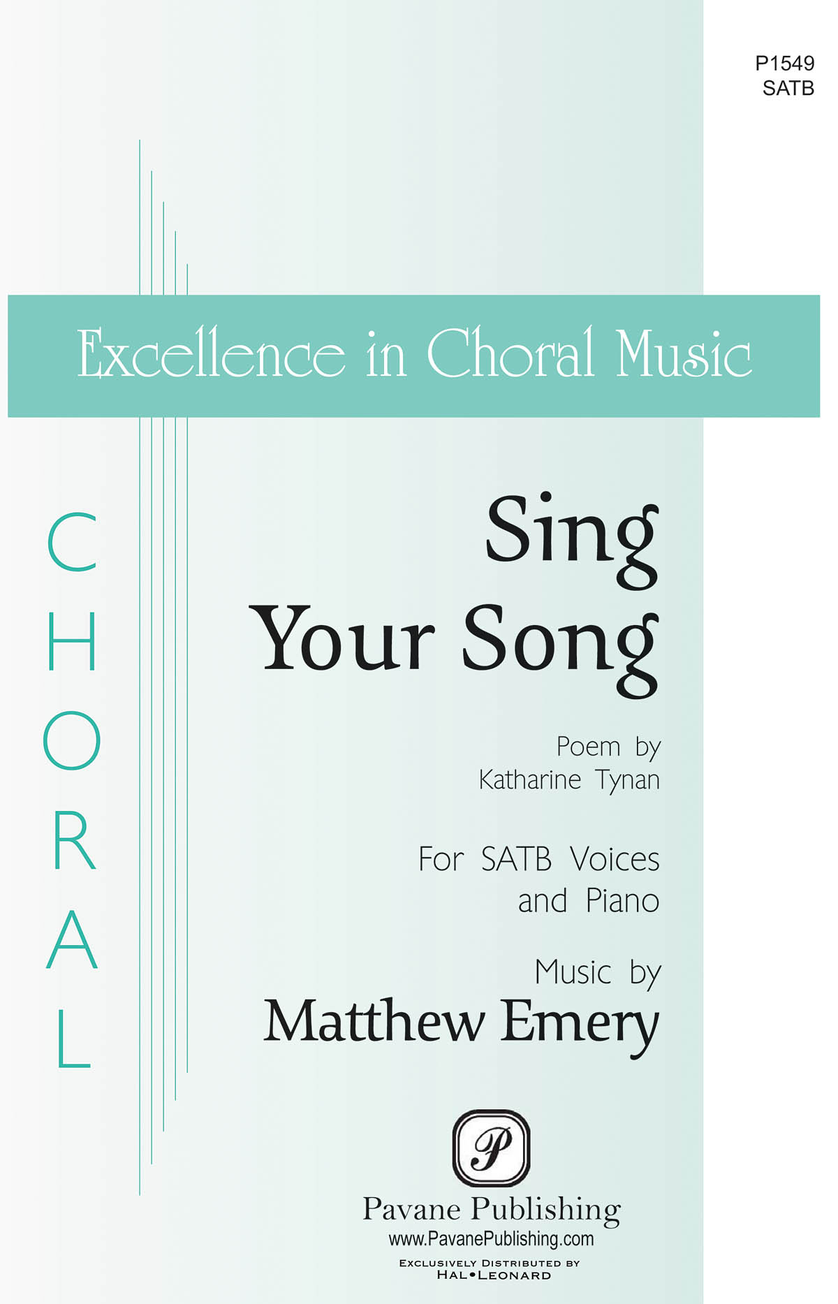 Matthew Emery: Sing Your Song: Mixed Choir a Cappella: Vocal Score