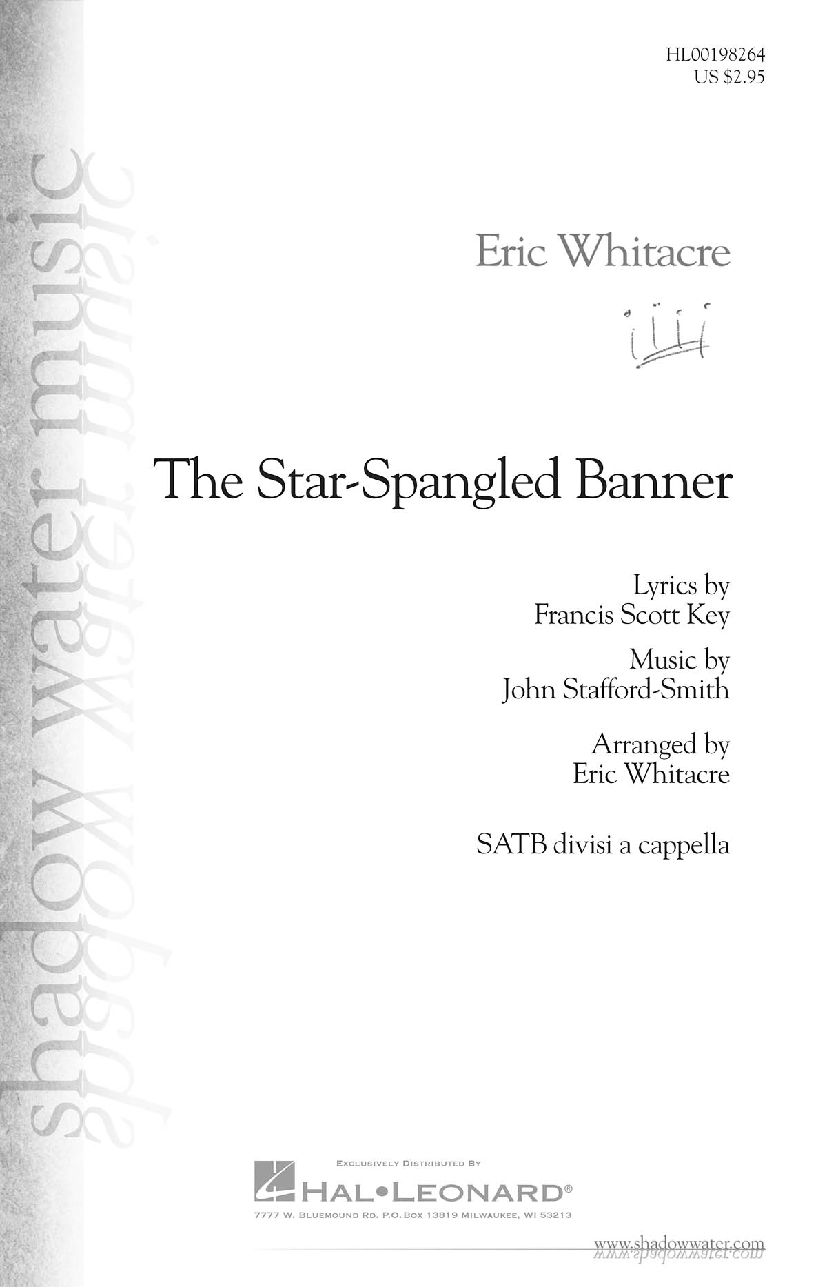 Eric Whitacre: The Star-Spangled Banner (SATB). Sheet Music for SATB  Choral