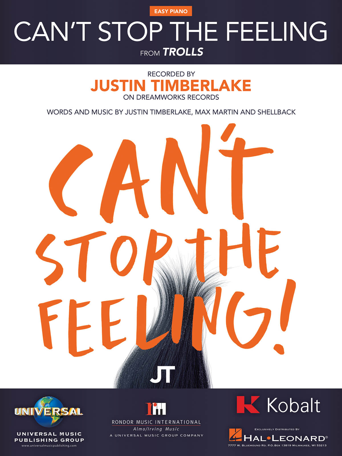 Justin Timberlake: Can't Stop the Feeling: Piano