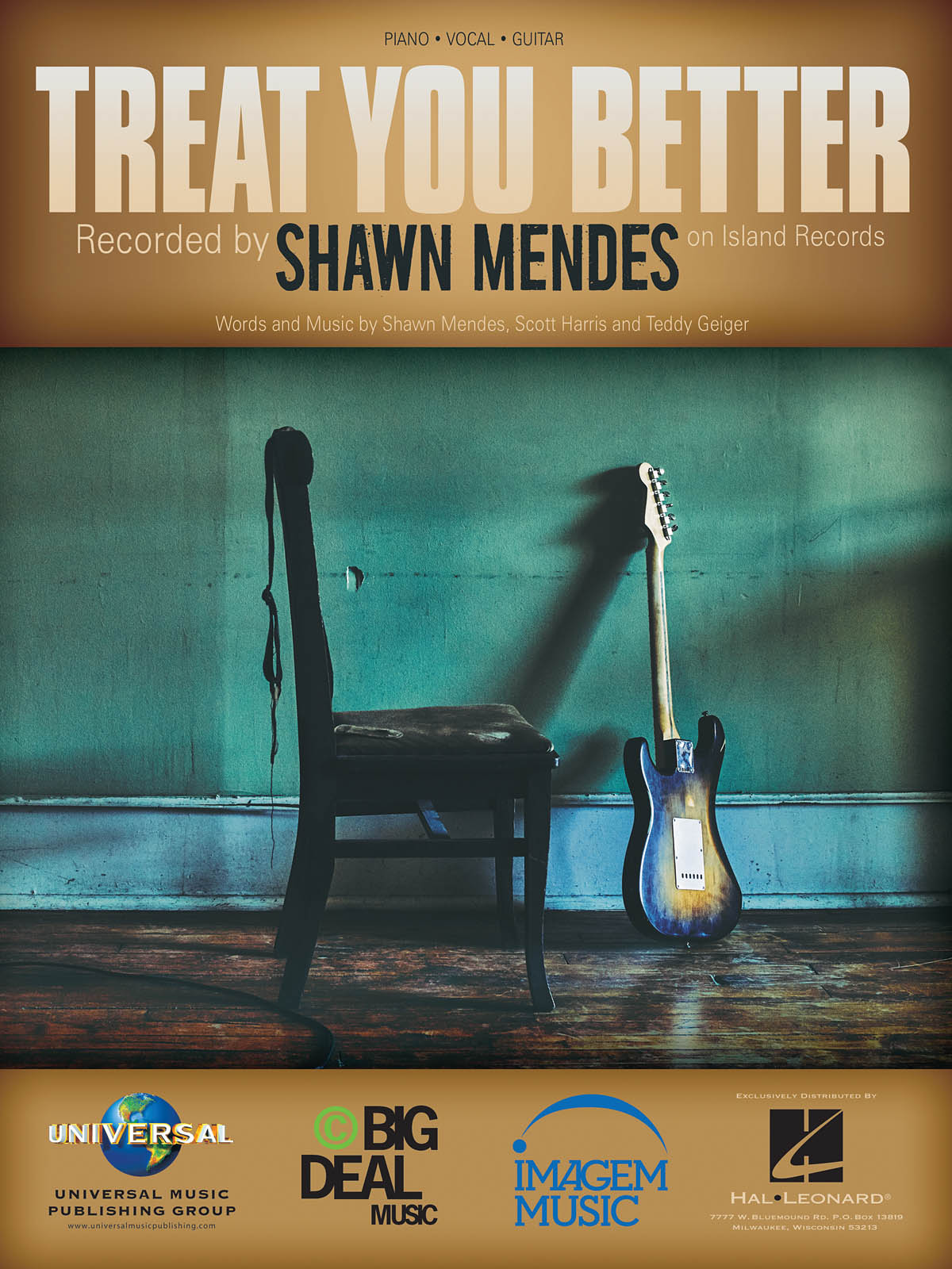 Shawn Mendes: Treat You Better: Piano  Vocal and Guitar: Artist Songbook
