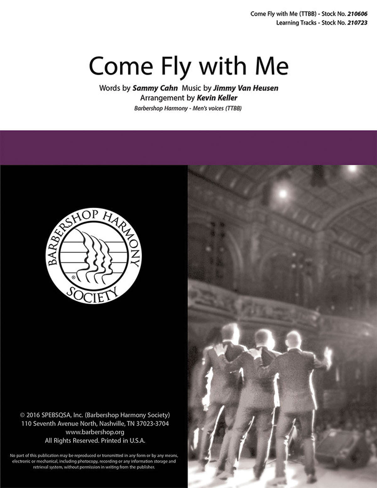 Frank Sinatra: Come Fly with Me: Lower Voices a Cappella: Vocal Score