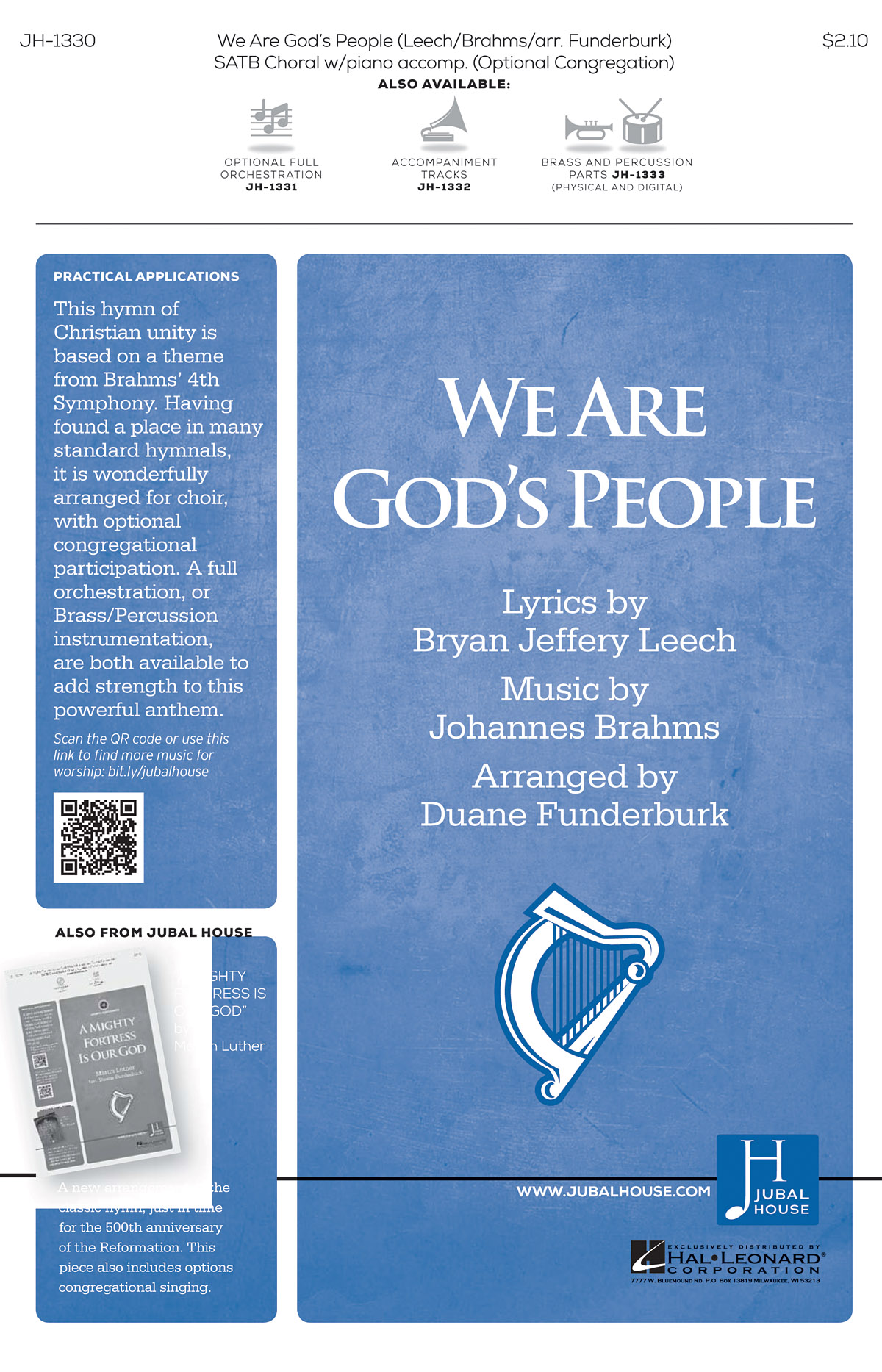 Johannes Brahms Bryan Jeffery Leech: We Are God's People: Mixed Choir a