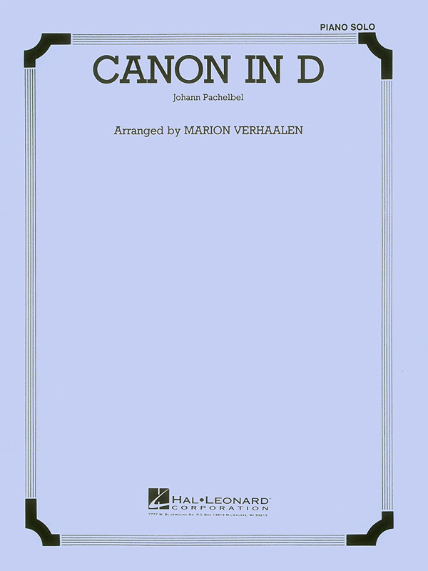 Johann Pachelbel: Canon in D - Piano or Organ Solo: Piano: Instrumental Album