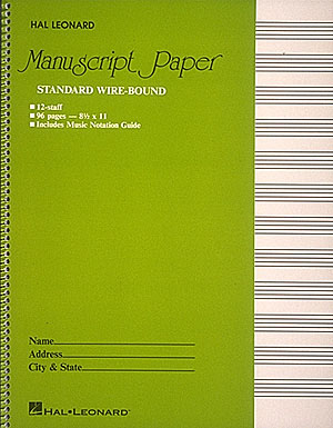 Standard Wirebound Manuscript Paper (Green Cover): Manuscript Paper: Manuscript