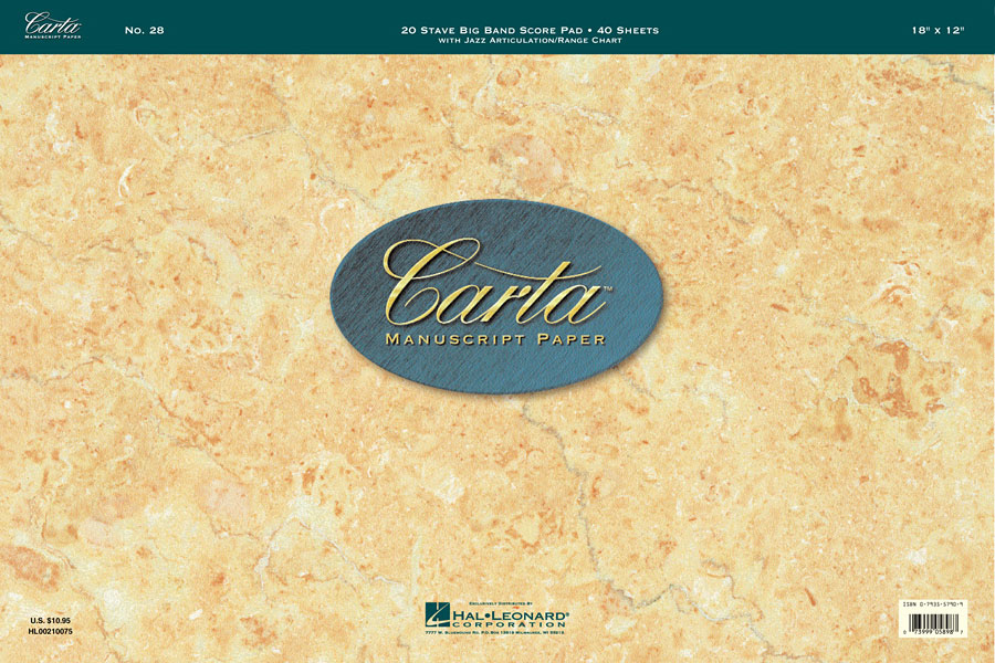 Carta Manuscript Paper No. 28 – Professional: Manuscript Paper: Manuscript