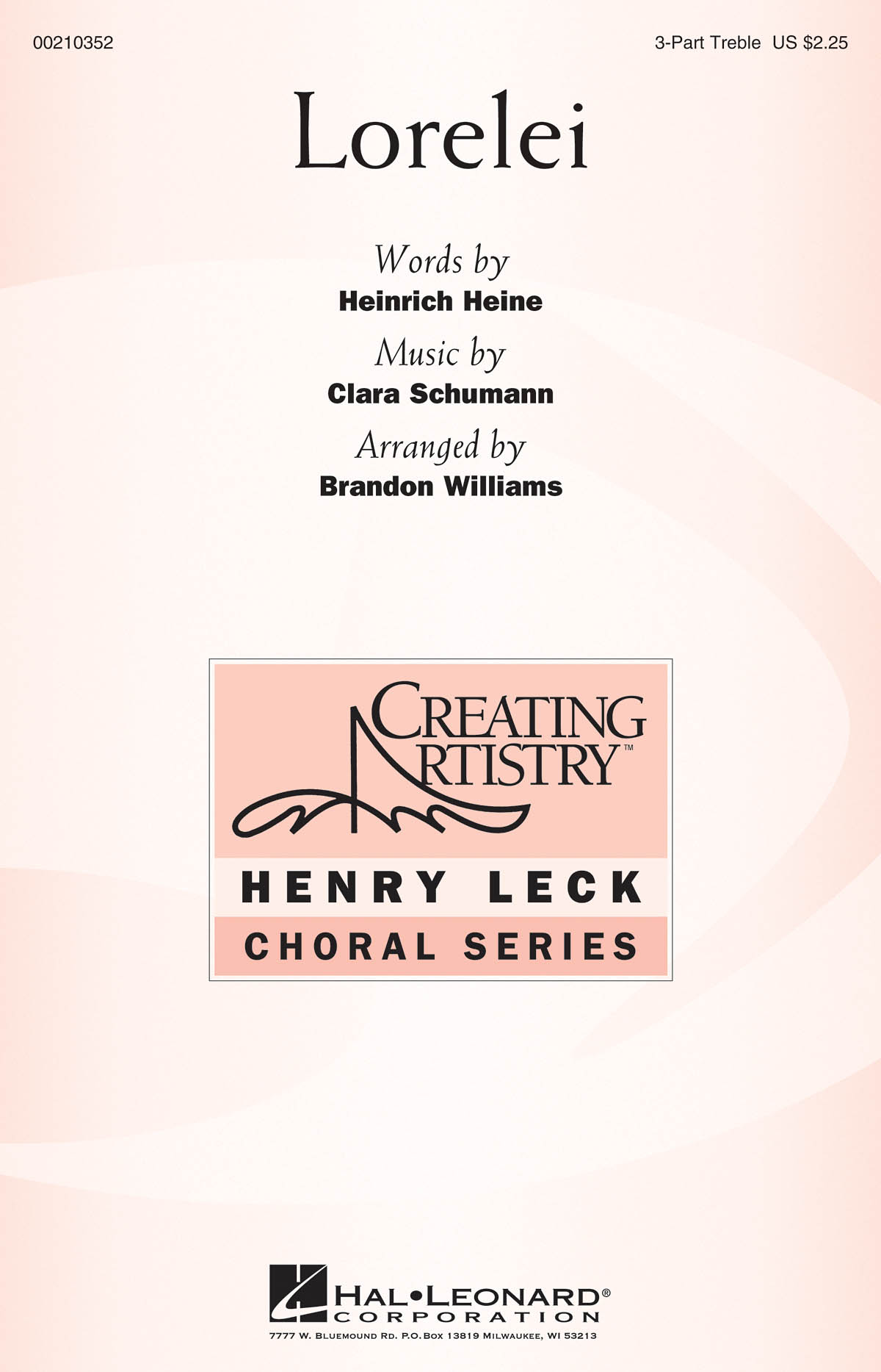 Clara Schumann: Lorelei: Mixed Choir a Cappella: Vocal Score
