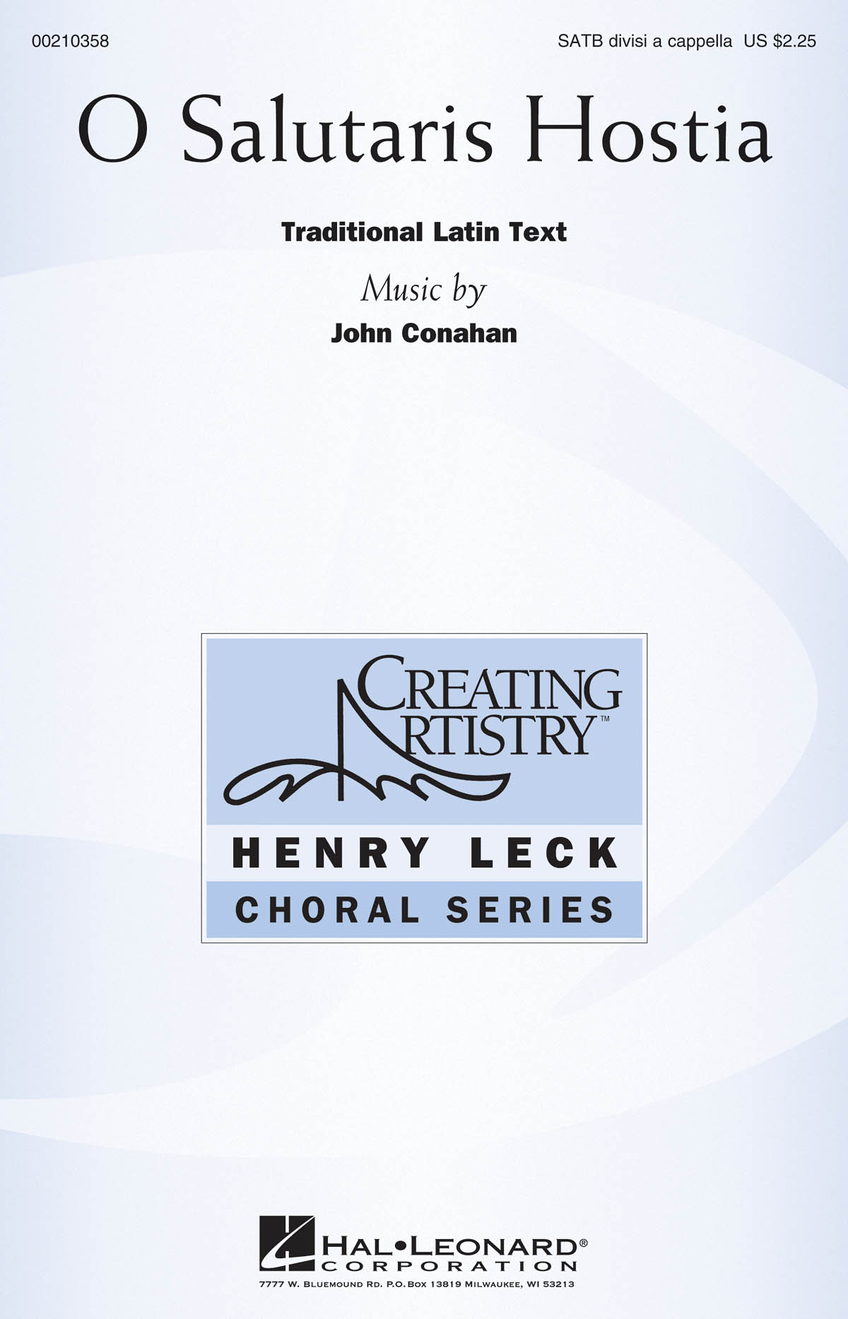 John Conahan: O salutaris hostia: Mixed Choir A Cappella: Choral Score