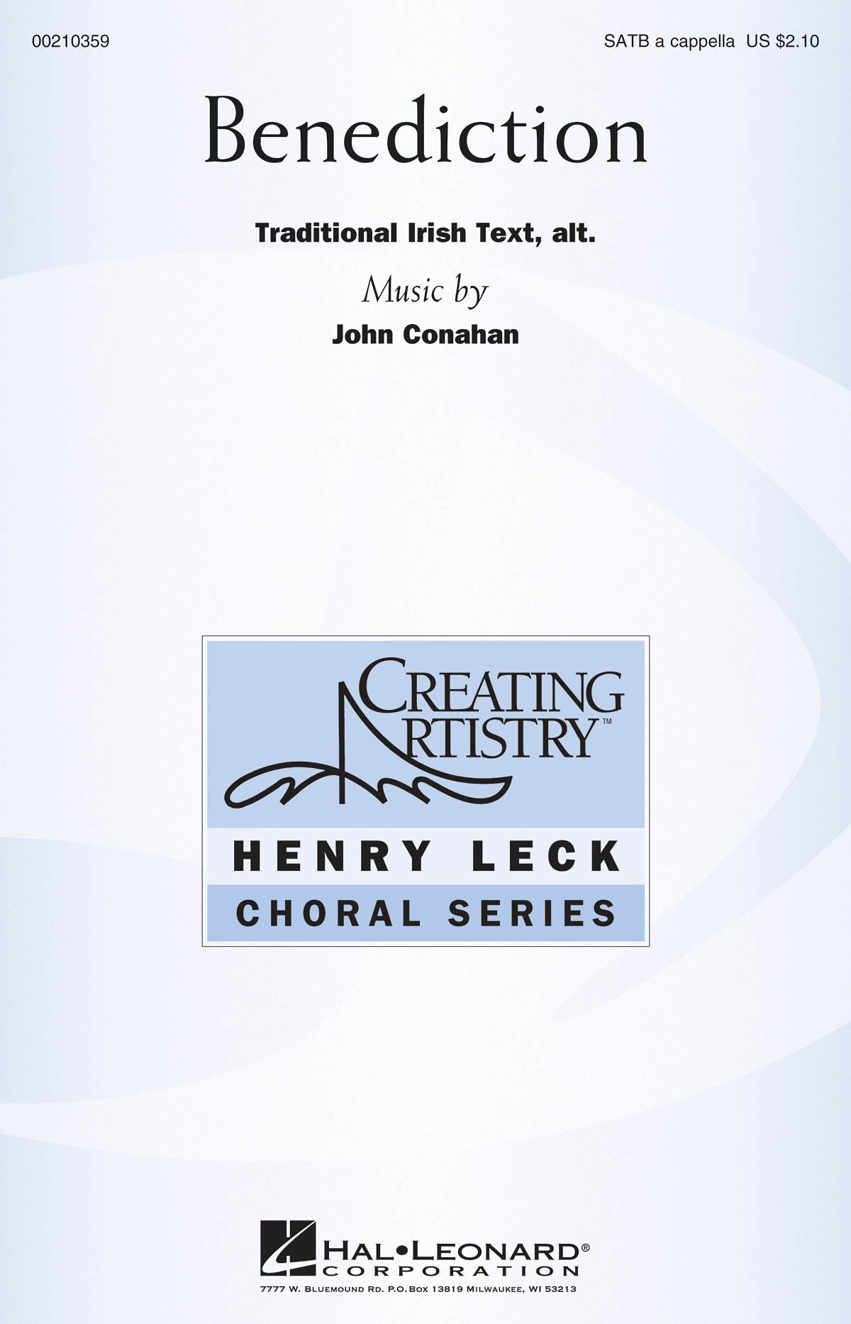 John Conahan: Benediction: Mixed Choir A Cappella: Choral Score
