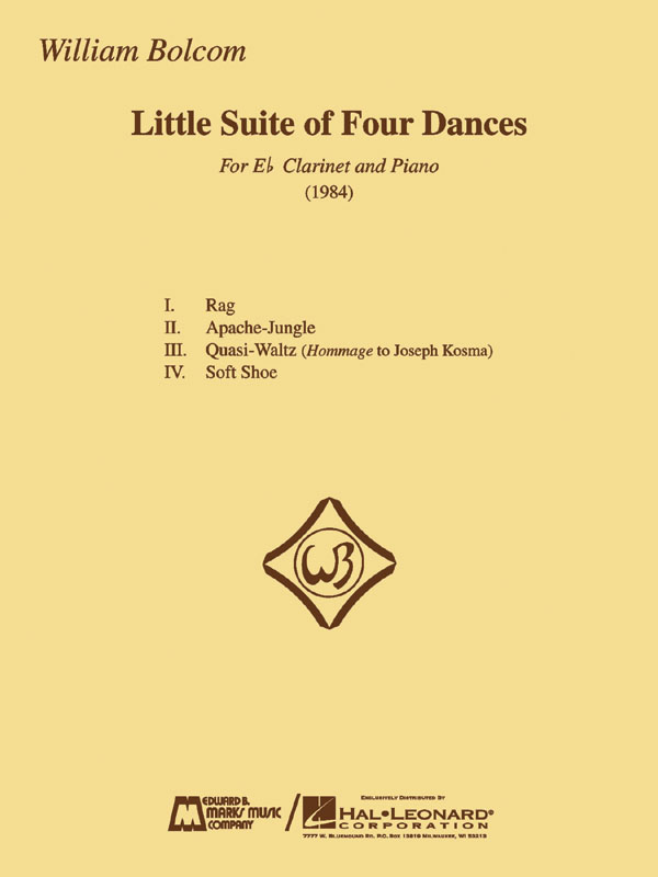 William Bolcom: Little Suite of Four Dances: Clarinet and Accomp.: Instrumental