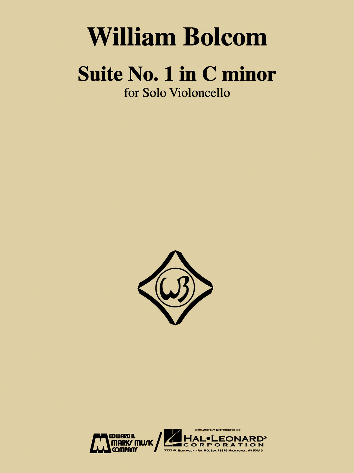 William Bolcom: William Bolcom - Suite No. 1 in C Minor: Cello Solo: