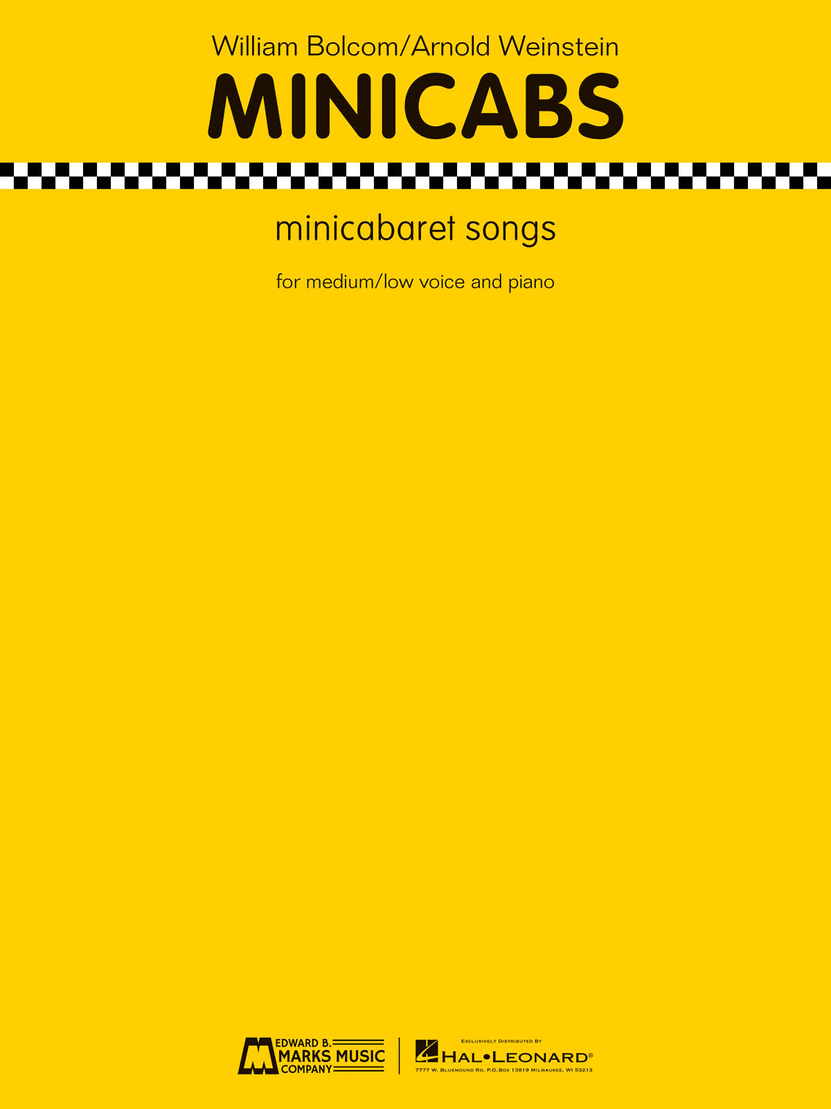 William Bolcom: Minicabs: Vocal and Piano: Vocal Album