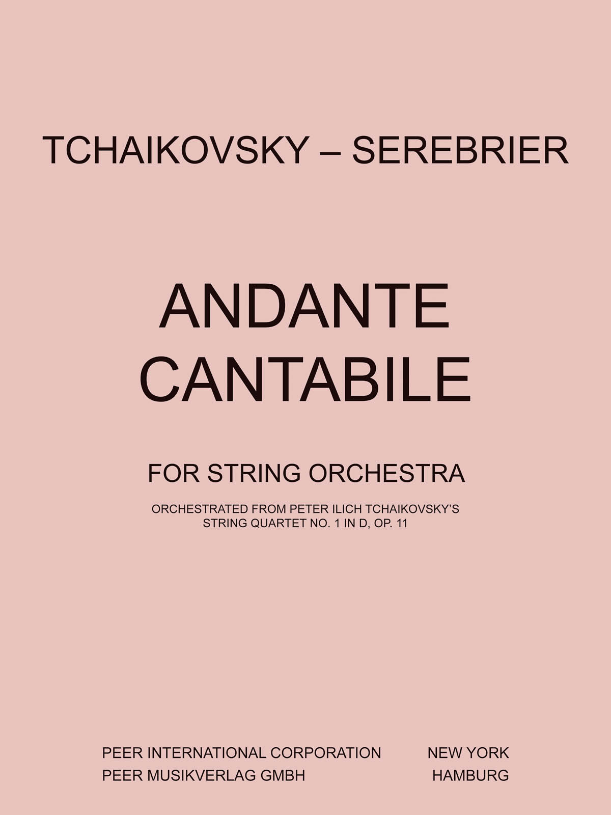 Alexander Tchaikovsky: Andante Cantabile: String Orchestra: Part