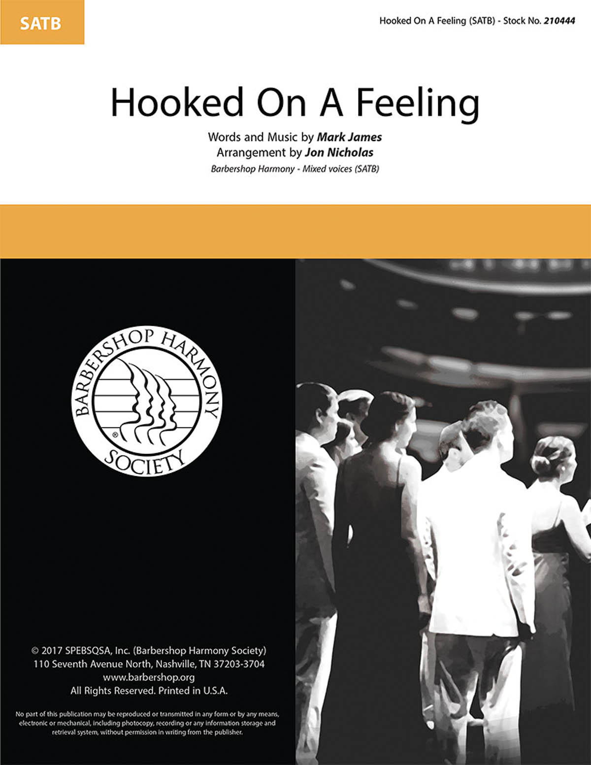 Hooked on a Feeling: Mixed Choir a Cappella: Vocal Score