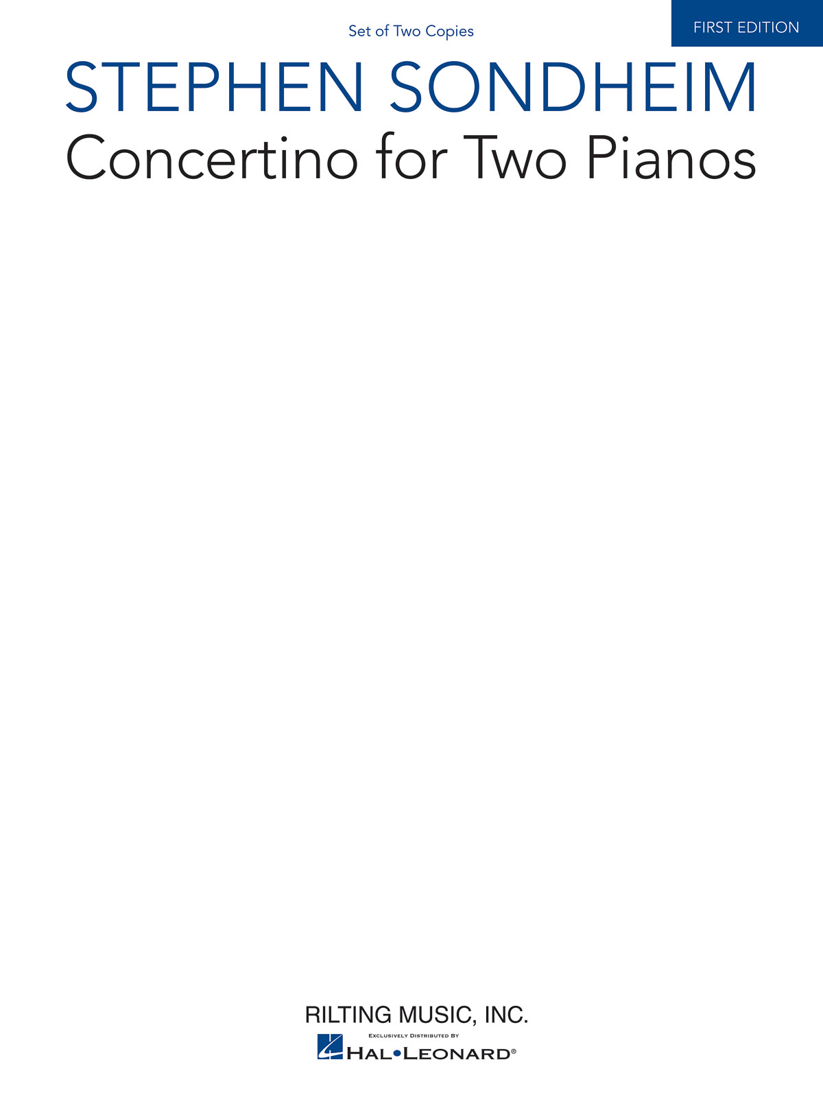 Stephen Sondheim: Concertino for Two Pianos: Piano Duet: Instrumental Album