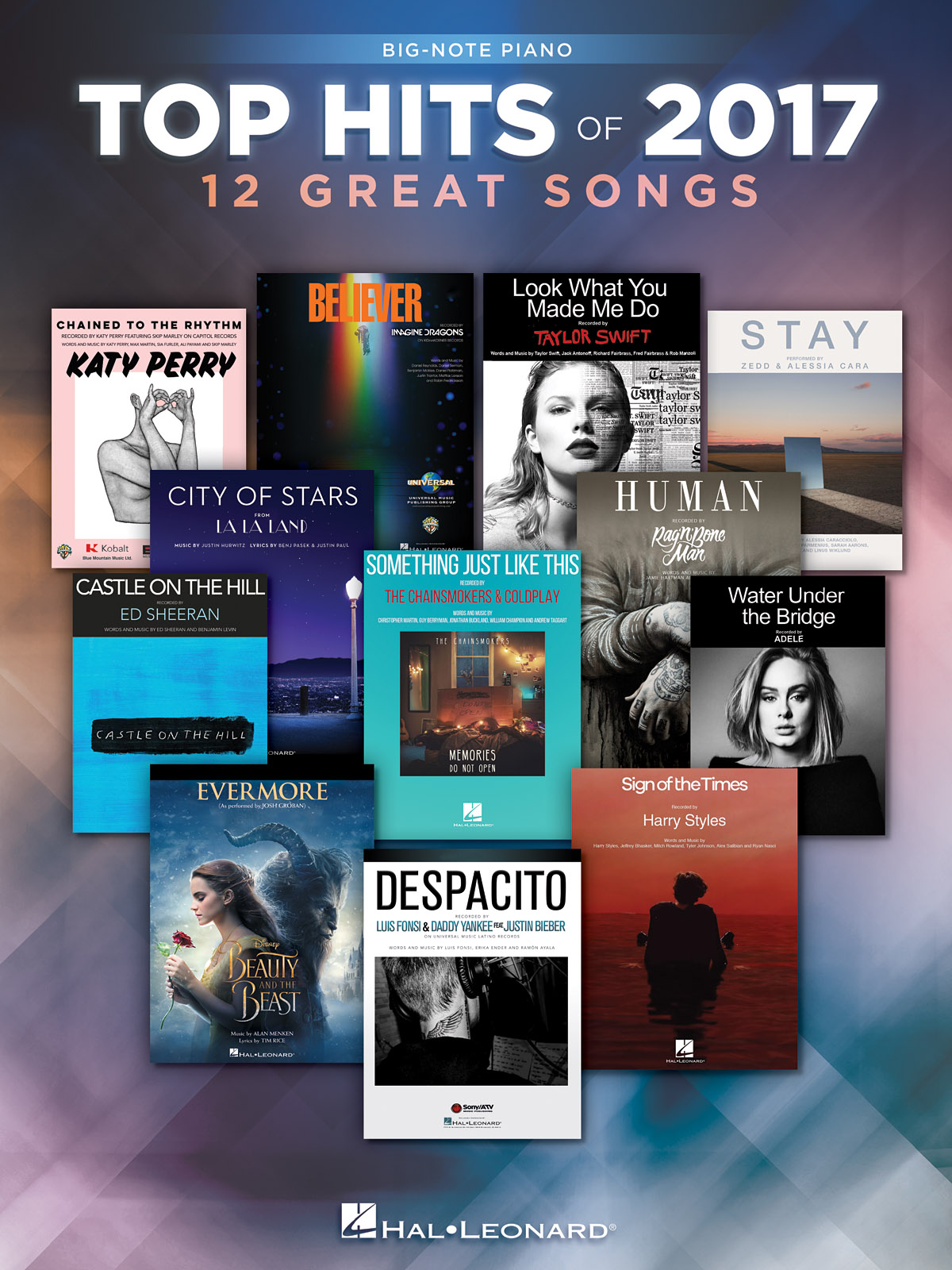 Top Hits of 2017 for Big-Note Piano: Piano: Mixed Songbook