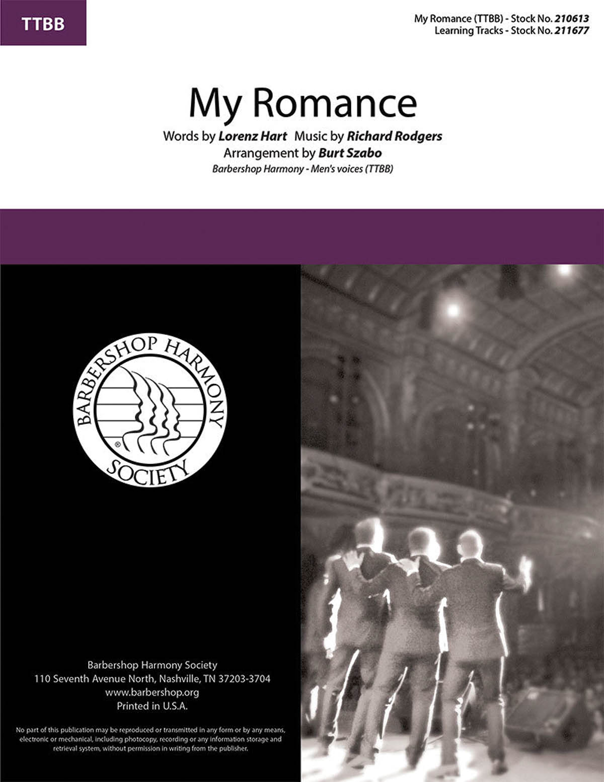 My Romance: Lower Voices a Cappella: Vocal Score