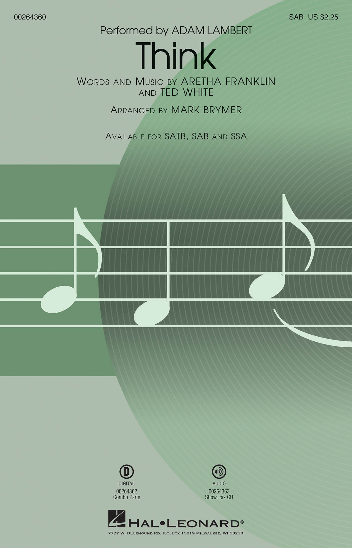 Aretha Franklin: Think (Arr. Brymer) (SAB). Sheet Music for SAB  Piano Accompaniment  Choral