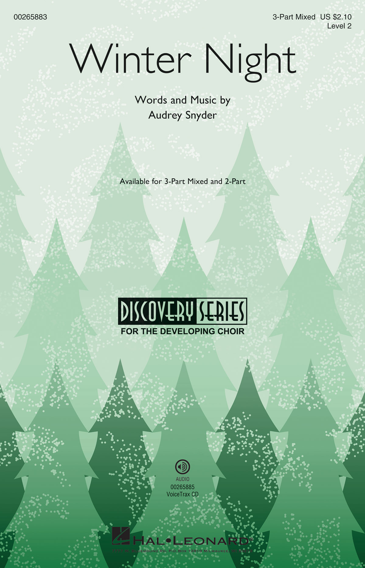 Audrey Snyder: Winter Night: Mixed Choir a Cappella: Vocal Score