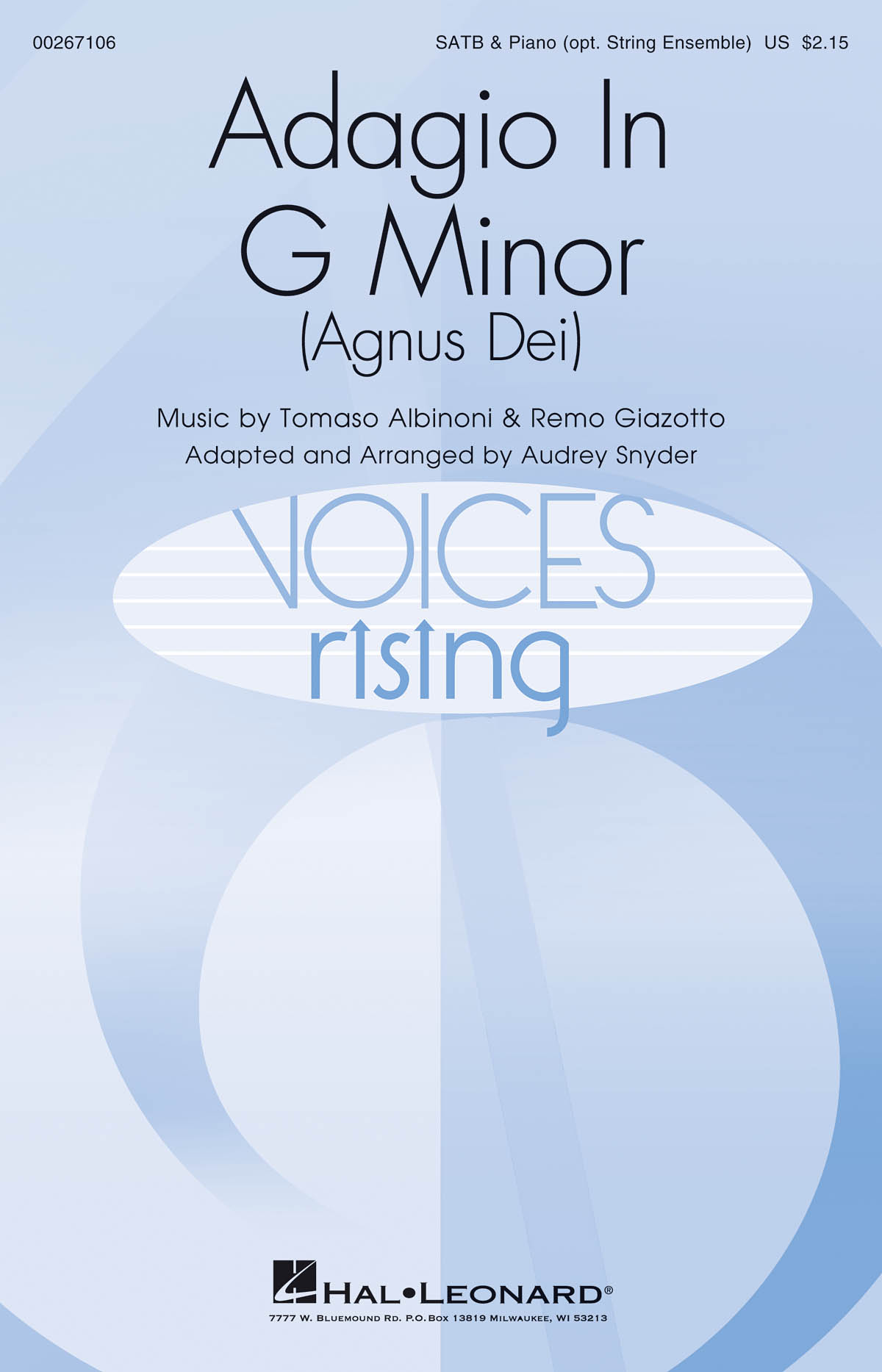 Remo Giazotto: Adagio in G Minor (Agnus Dei): Mixed Choir a Cappella: Vocal