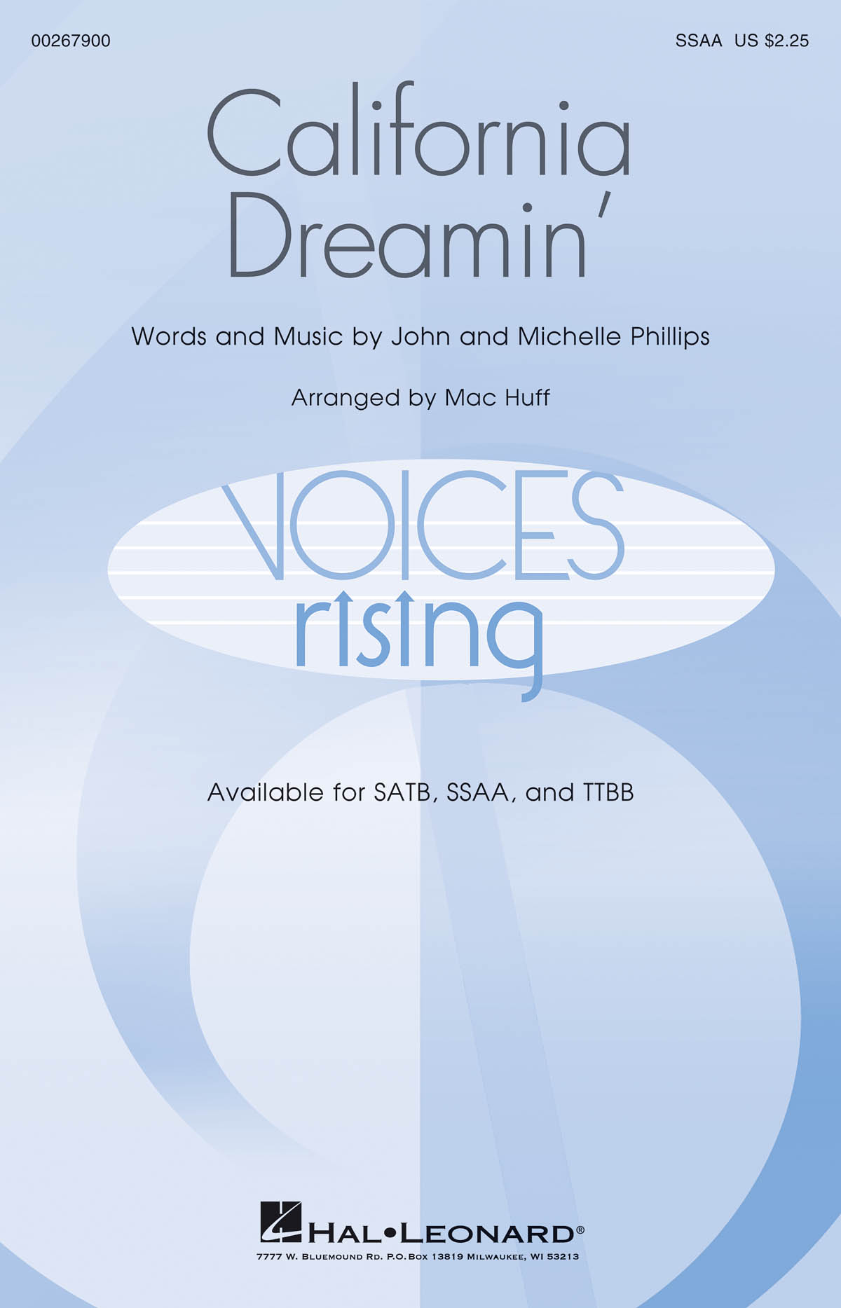 California Dreamin': Upper Voices a Cappella: Vocal Score
