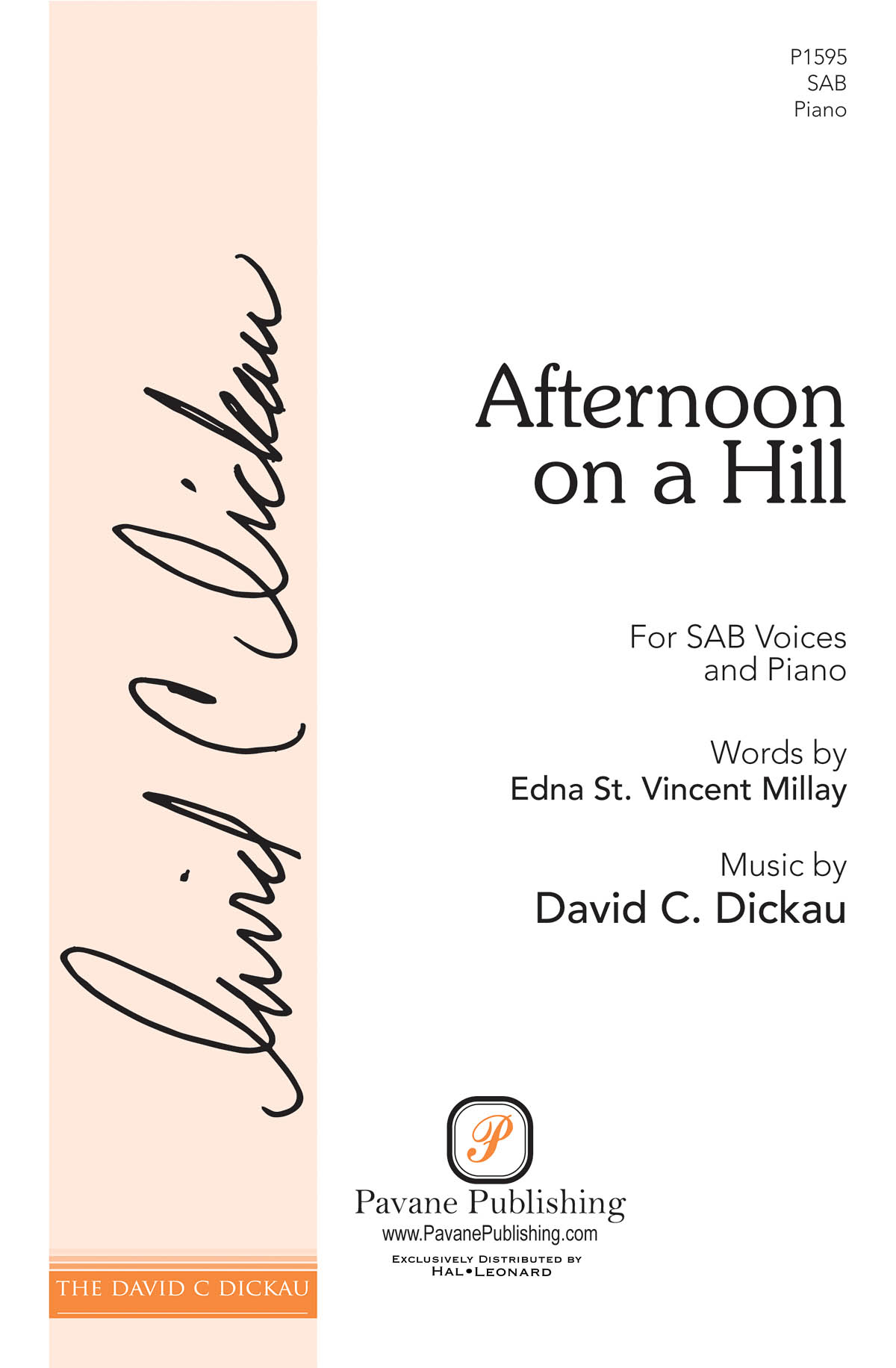 David Dickau: Afternoon on a Hill: Mixed Choir a Cappella: Vocal Score