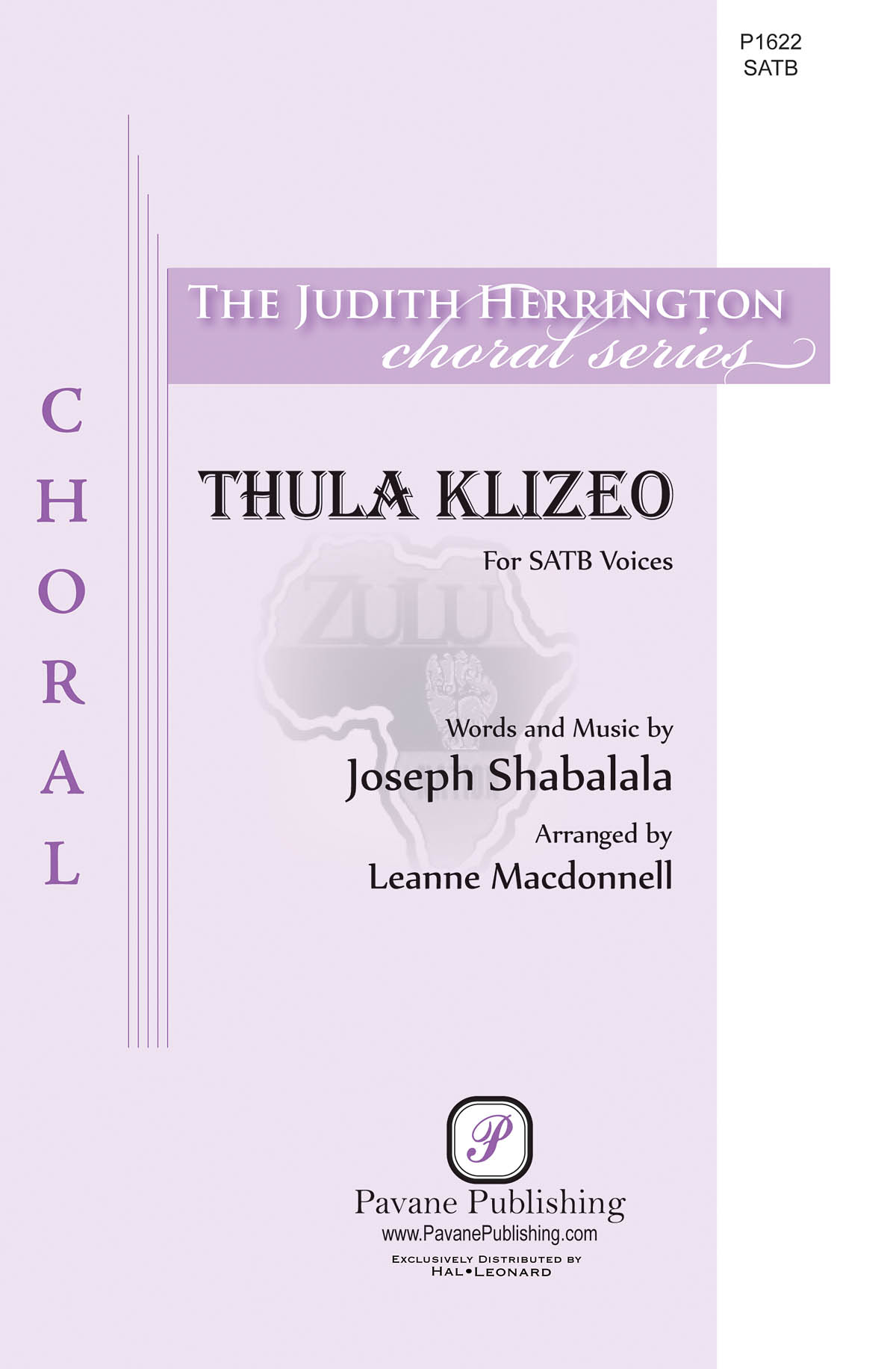 Joseph Shabalala: Thula Klizeo: Mixed Choir a Cappella: Vocal Score
