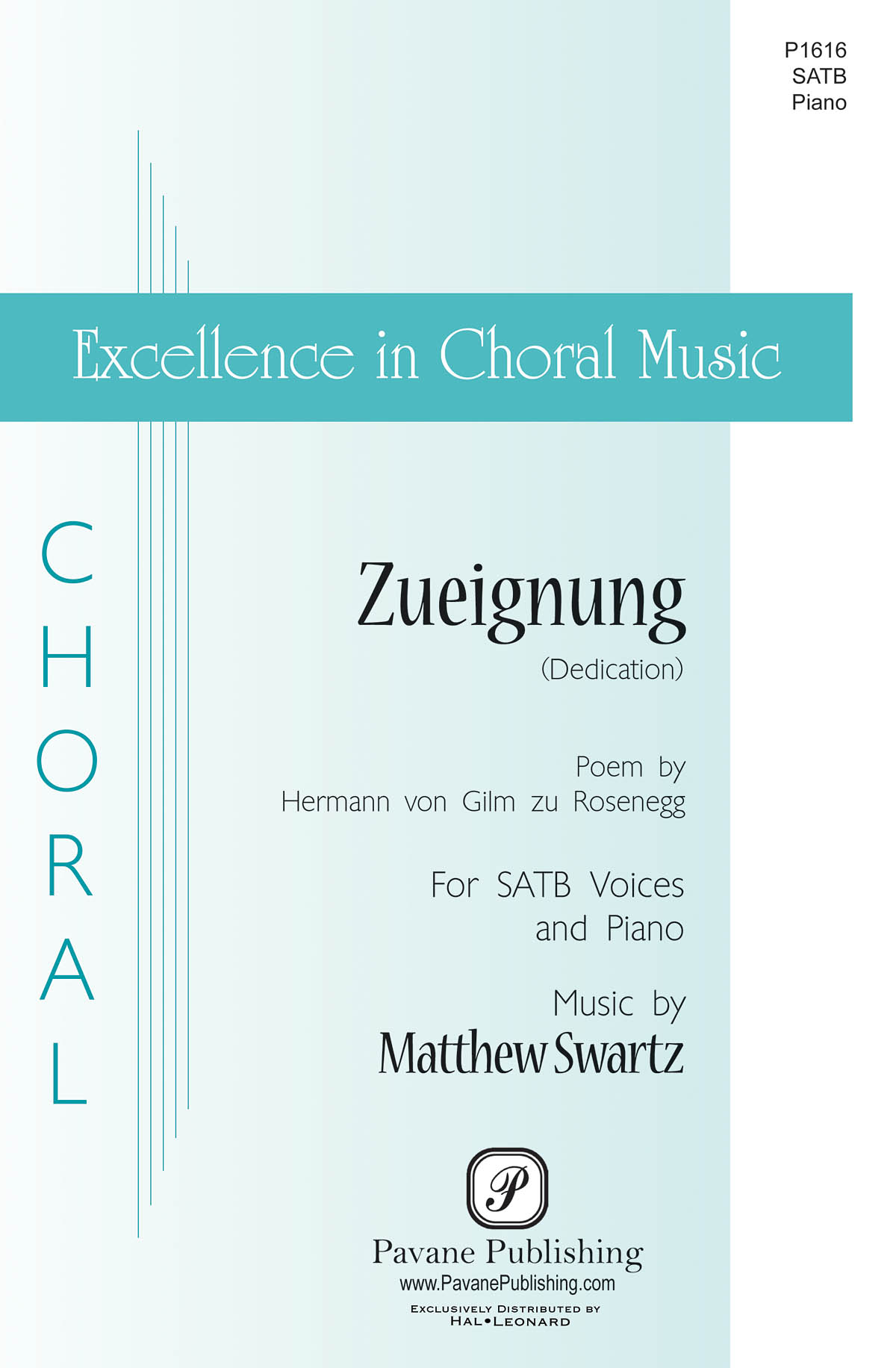 Matthew Swartz: Zueignung: Mixed Choir a Cappella: Vocal Score