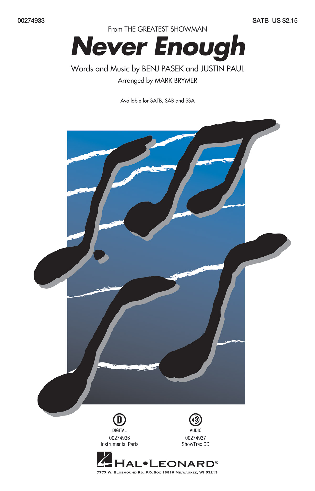 Benj Pasek Justin Paul: Never Enough: Mixed Choir a Cappella: Vocal Score