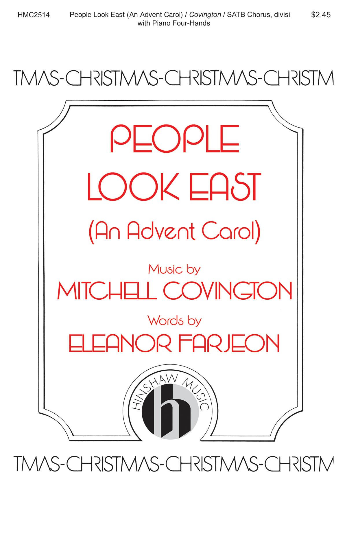 Eleanor Farjeon: People Look East: Mixed Choir a Cappella: Vocal Score