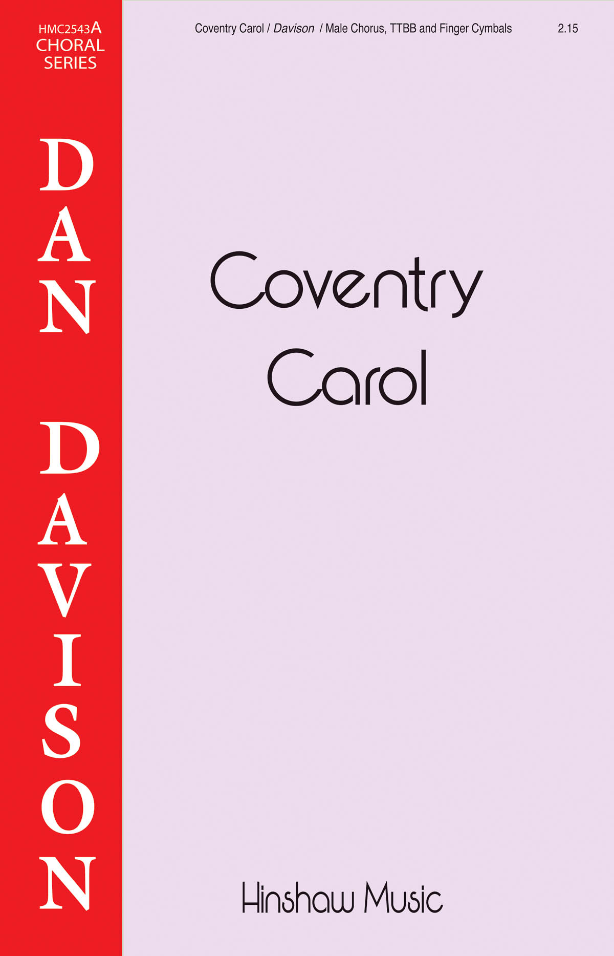 Dan Davison: Coventry Carol: Lower Voices a Cappella: Vocal Score