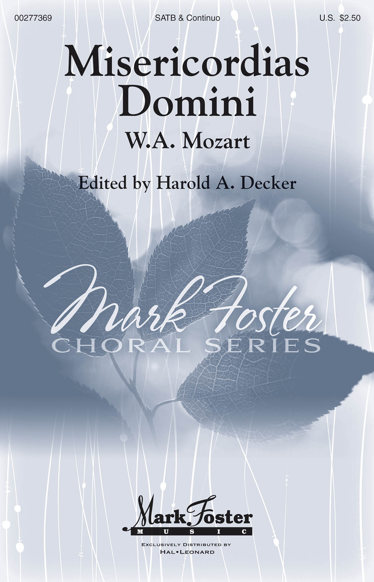 Wolfgang Amadeus Mozart: Misericordias Domini: Mixed Choir a Cappella: Vocal